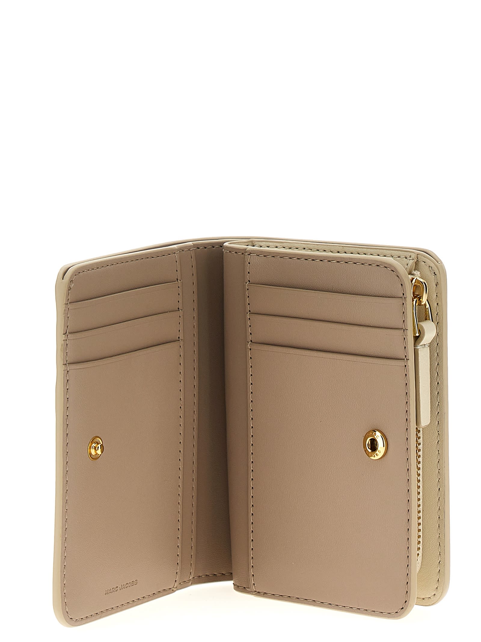 Shop Marc Jacobs The J Marc Mini Compact Wallet In White