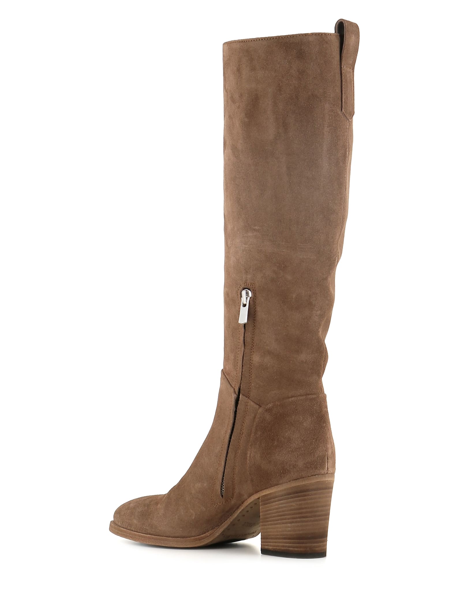 Officine Creative Suede Block-heel Boots In Neutral