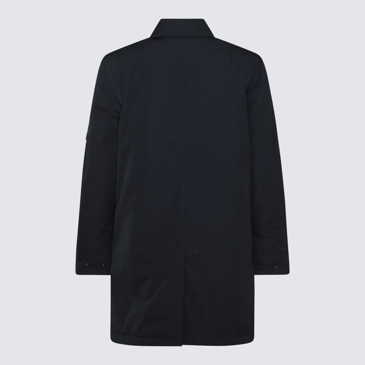 Shop Stone Island Navy Blue Coat