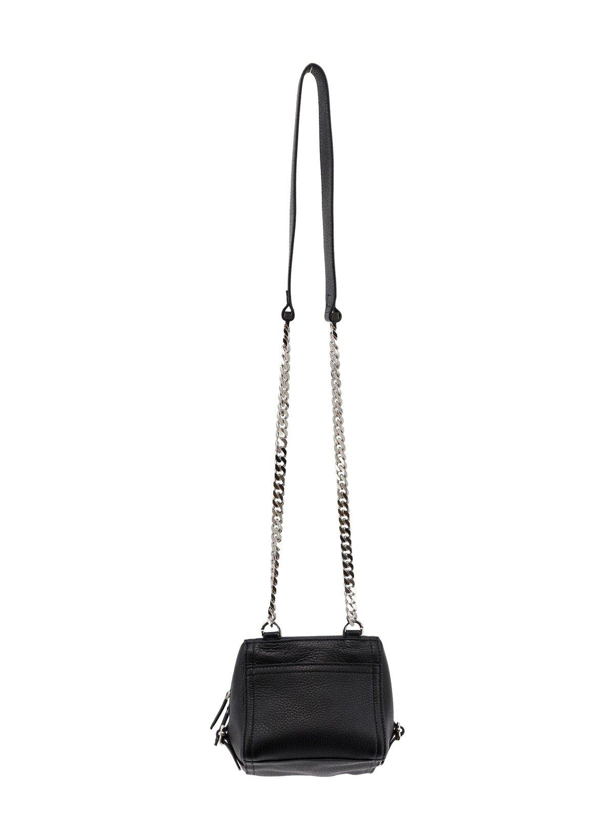 Shop Givenchy Pandora Zip-up Mini Crossbody Bag In Black