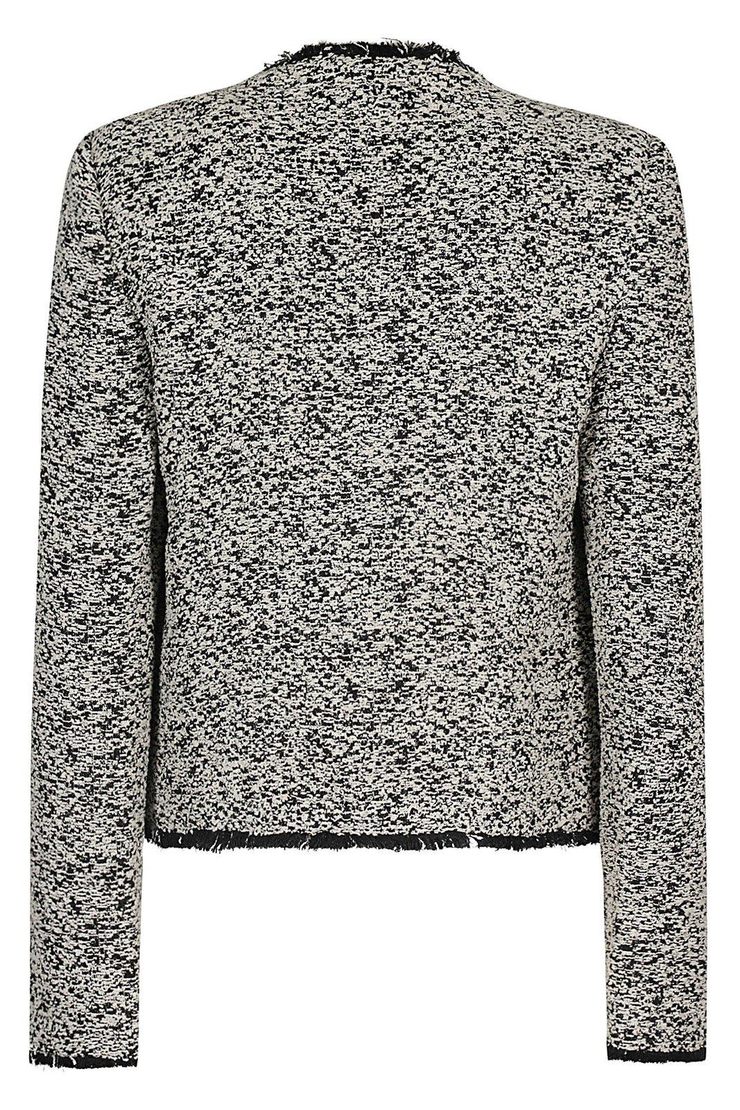 Iro Hazela Cropped Tweed Jacket In Black
