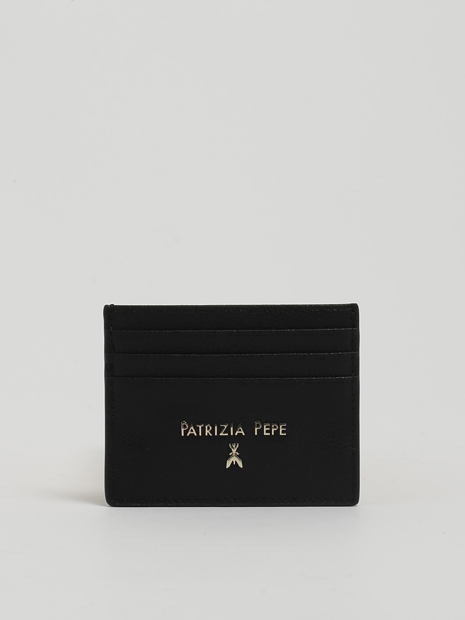 Patrizia Pepe Leather Wallet In Nero