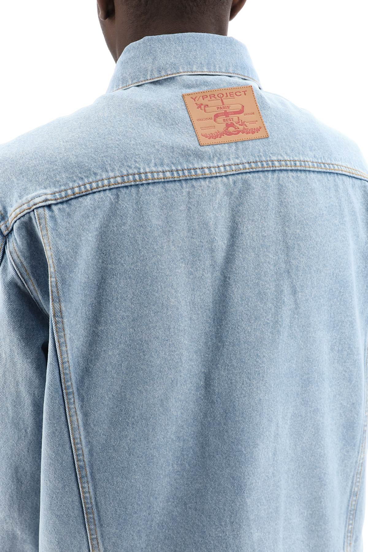 Shop Y/project Denim Jacket For Men In Evergreen Ice Blue (light Blue)