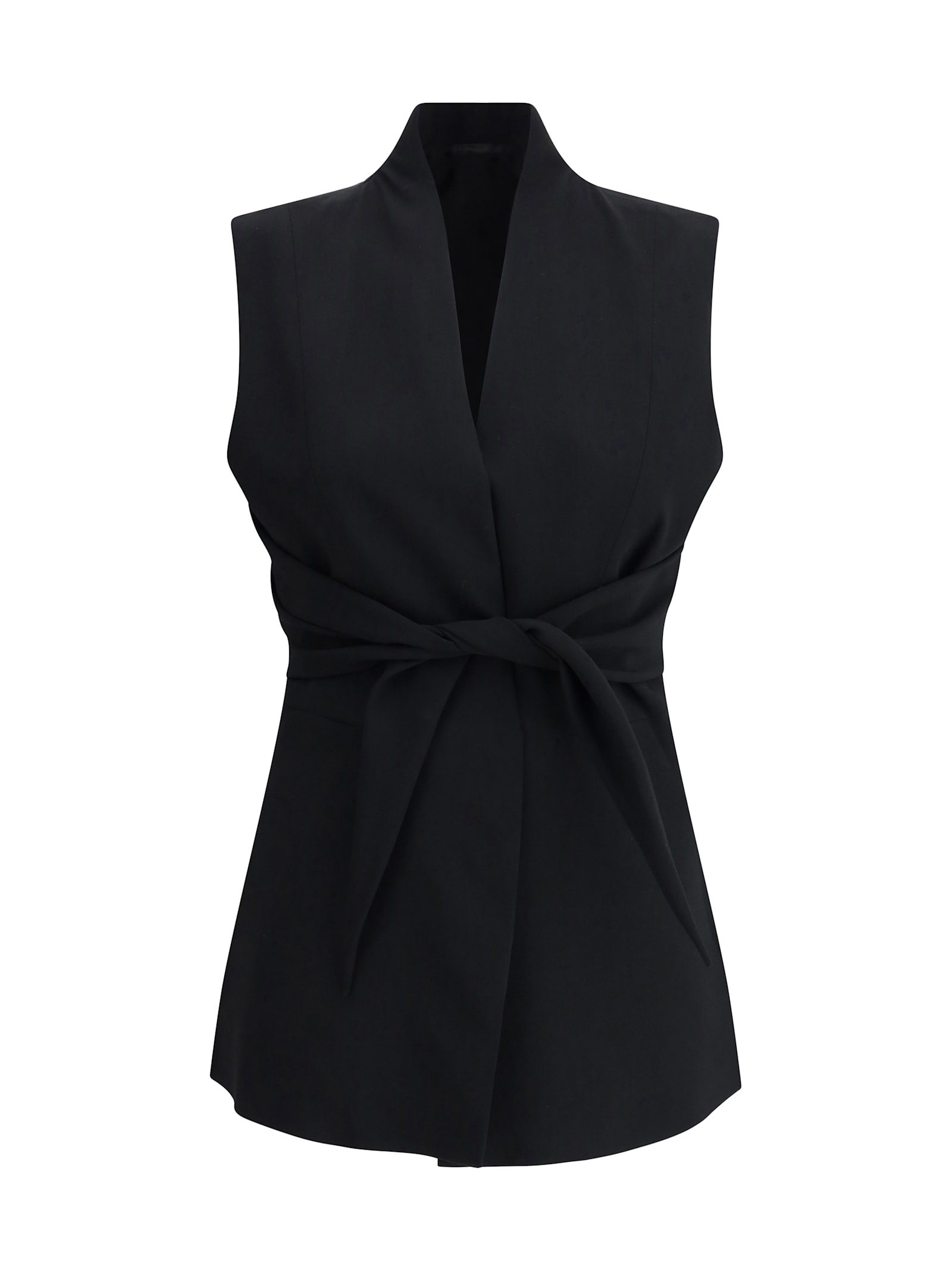 Rick Owens Wool Vest In Black