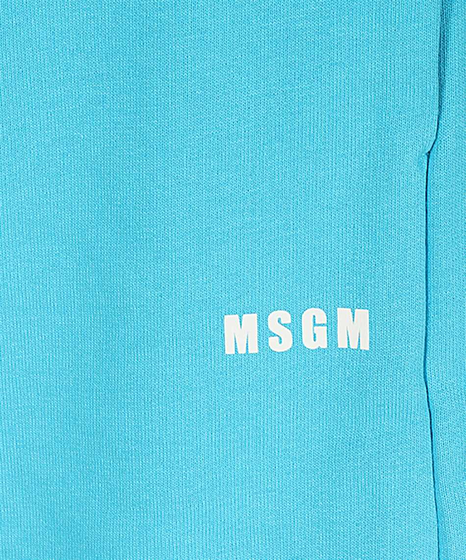 Msgm Elasticated-waistband Cotton Shorts In Blue