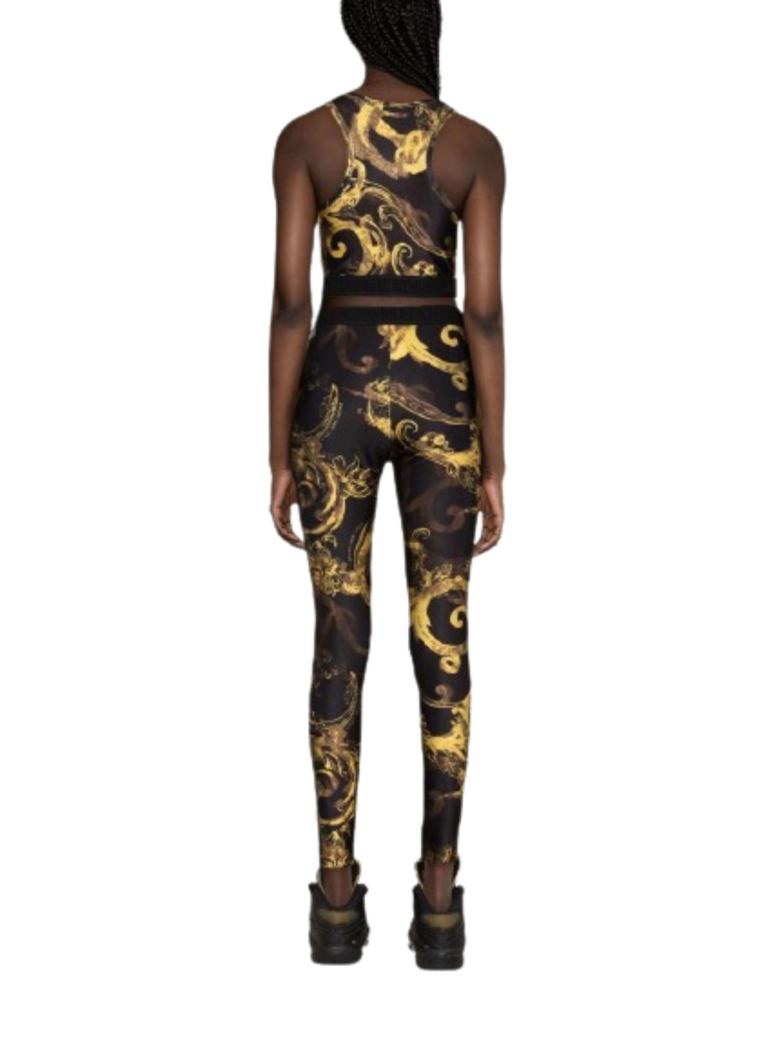 Shop Versace Jeans Couture Leggings In Black