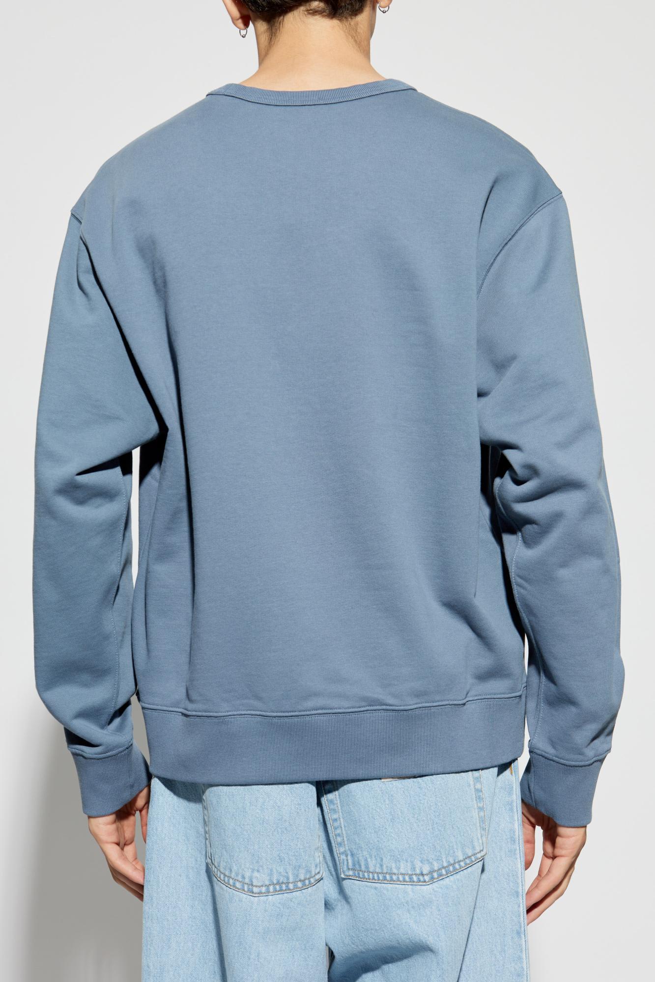 Shop Kenzo Sweatshirt With Tiger Head In Blue