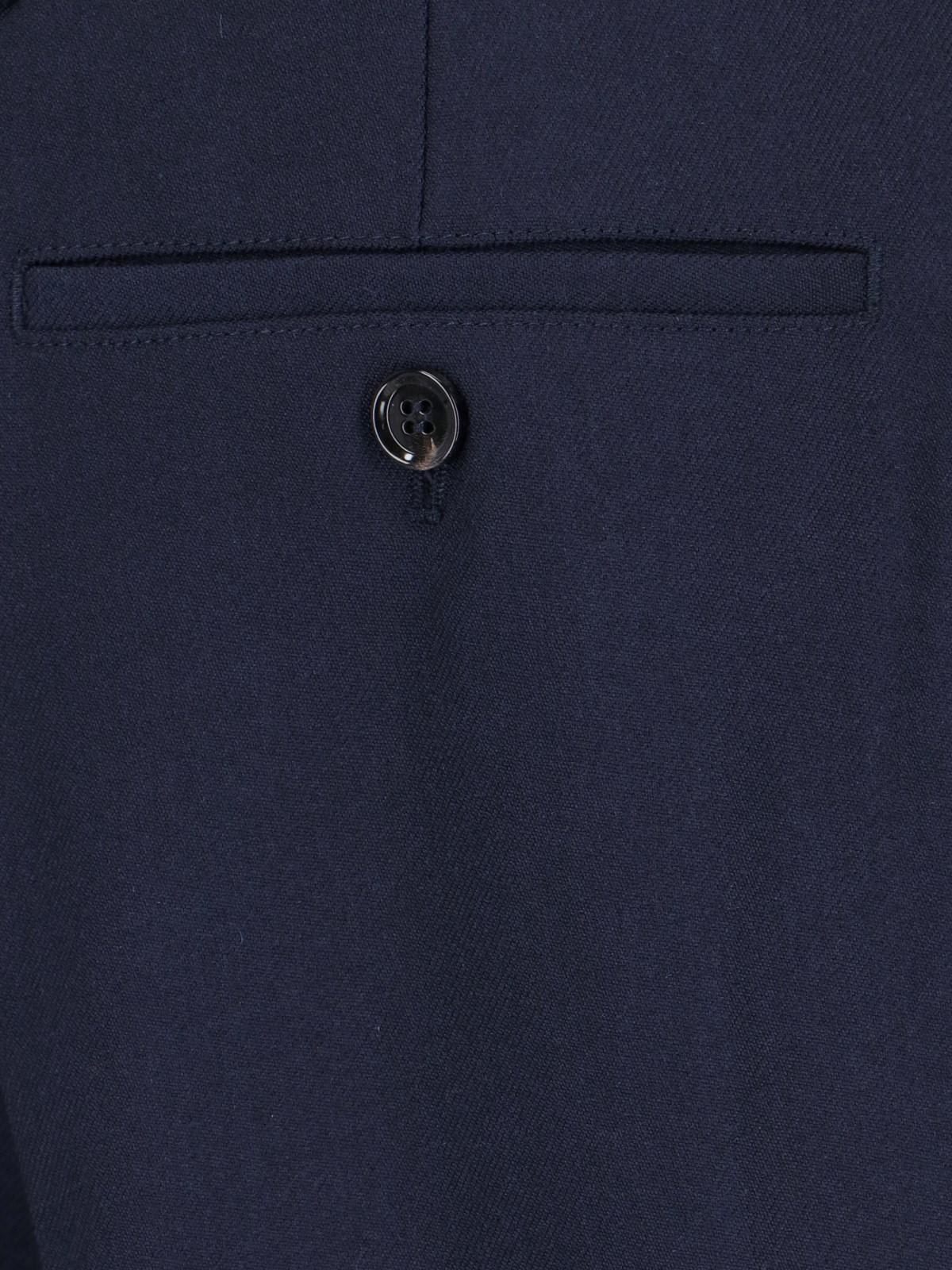 Shop Ami Alexandre Mattiussi Straight Pants In 4011 Navy Blue