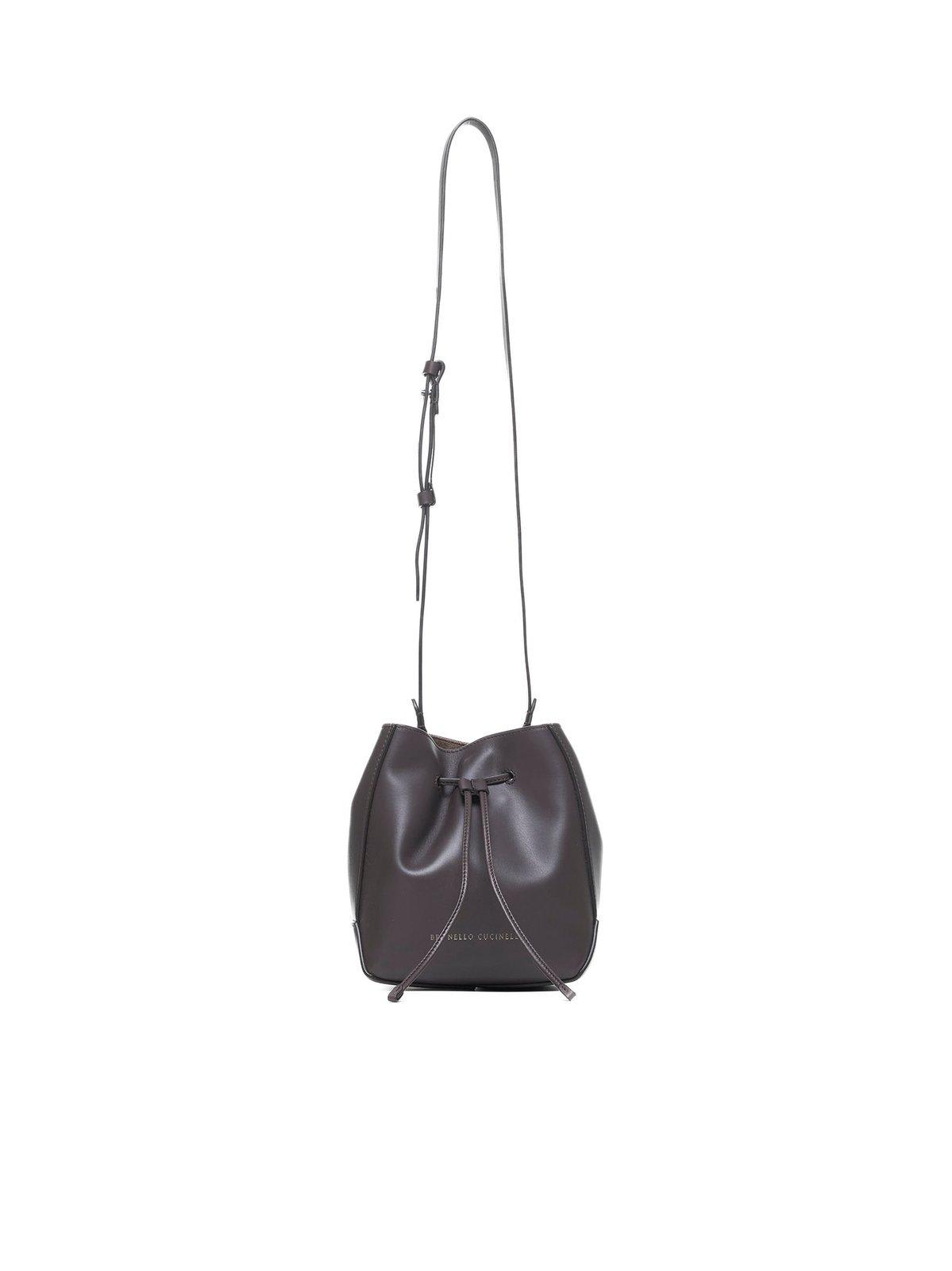 Logo Detailed Drawstring Shoulder Bag