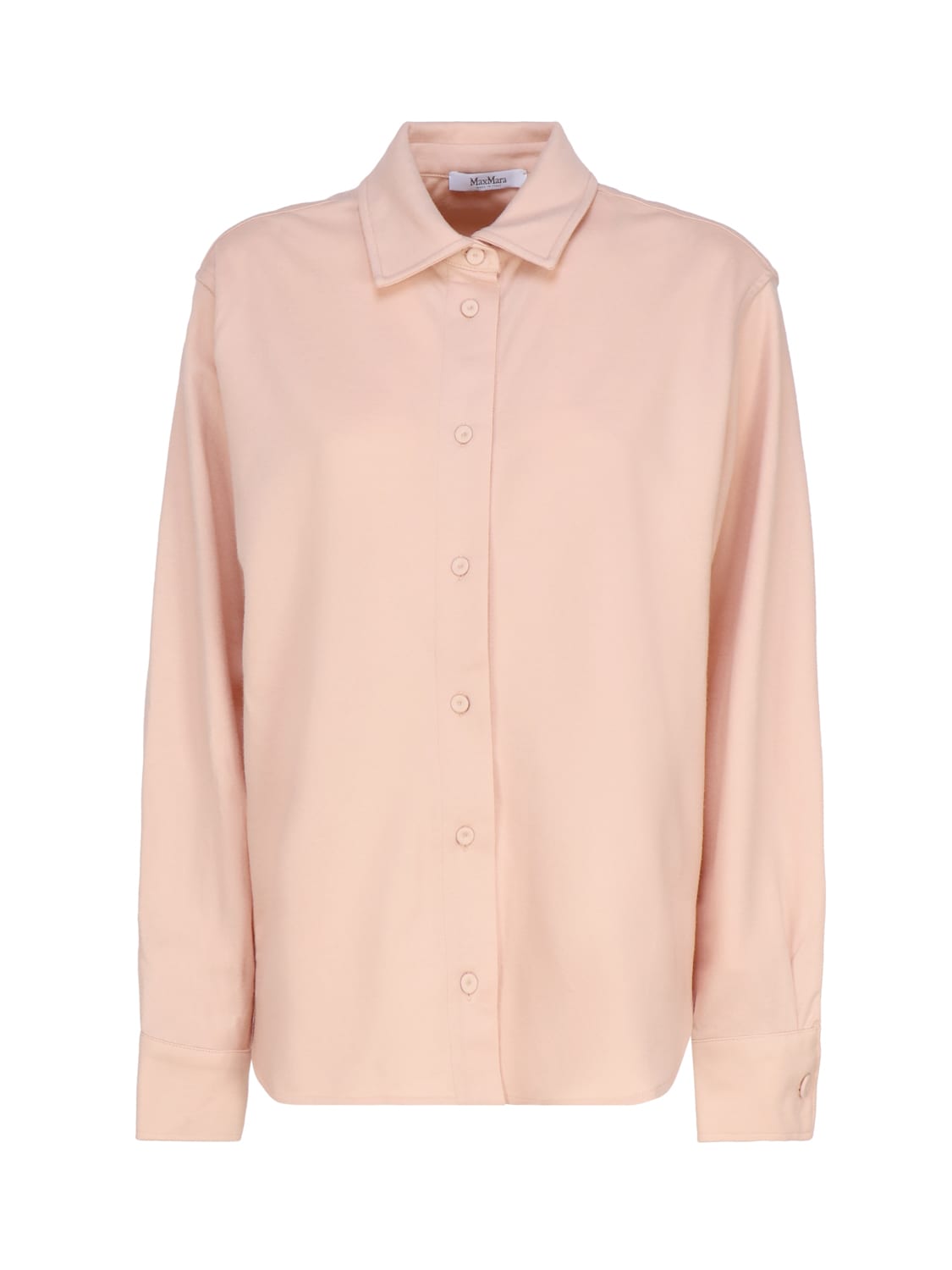 Shop Max Mara Wool Shirt Jacket In Pink