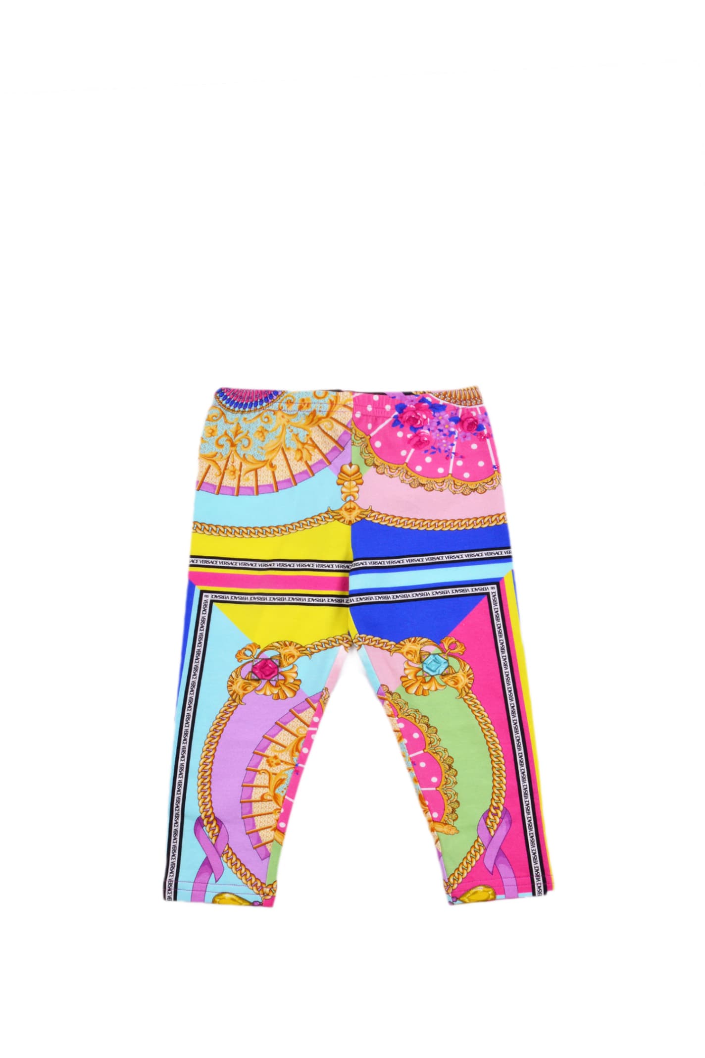 Versace Cotton Leggings With Print