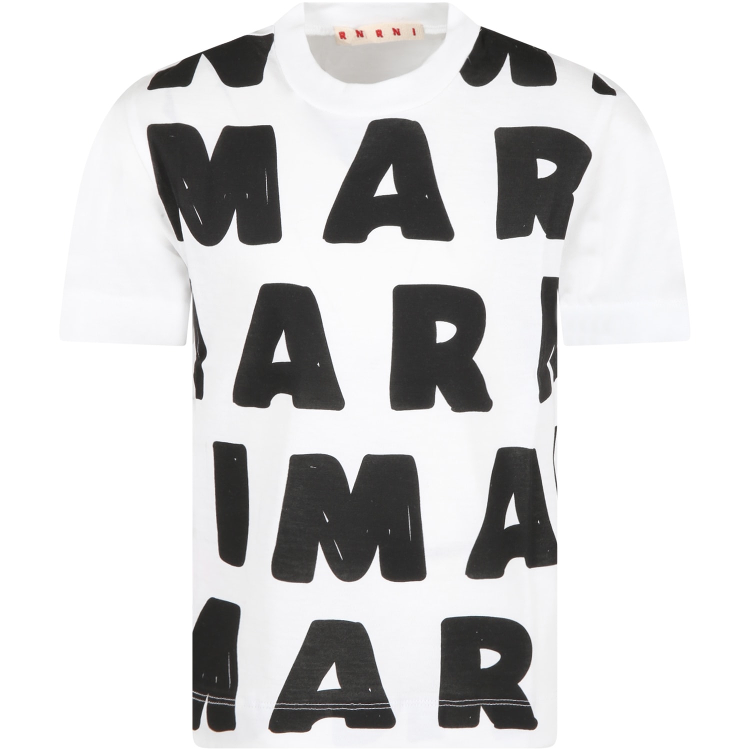 Marni White T-shirt For Kids With Logos