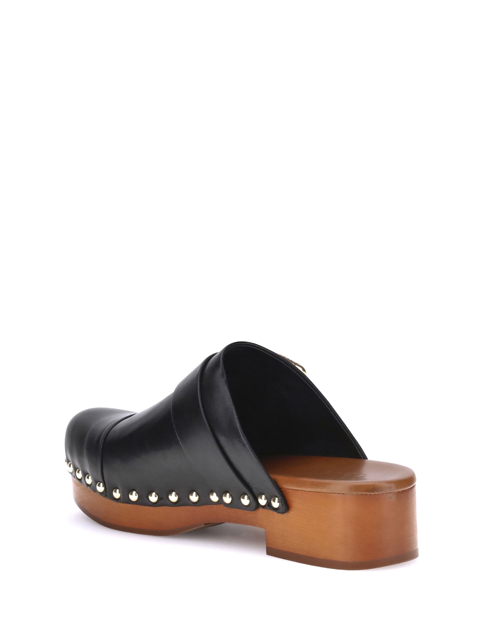 Chloé Women Jeannette Leather Clogs In Black