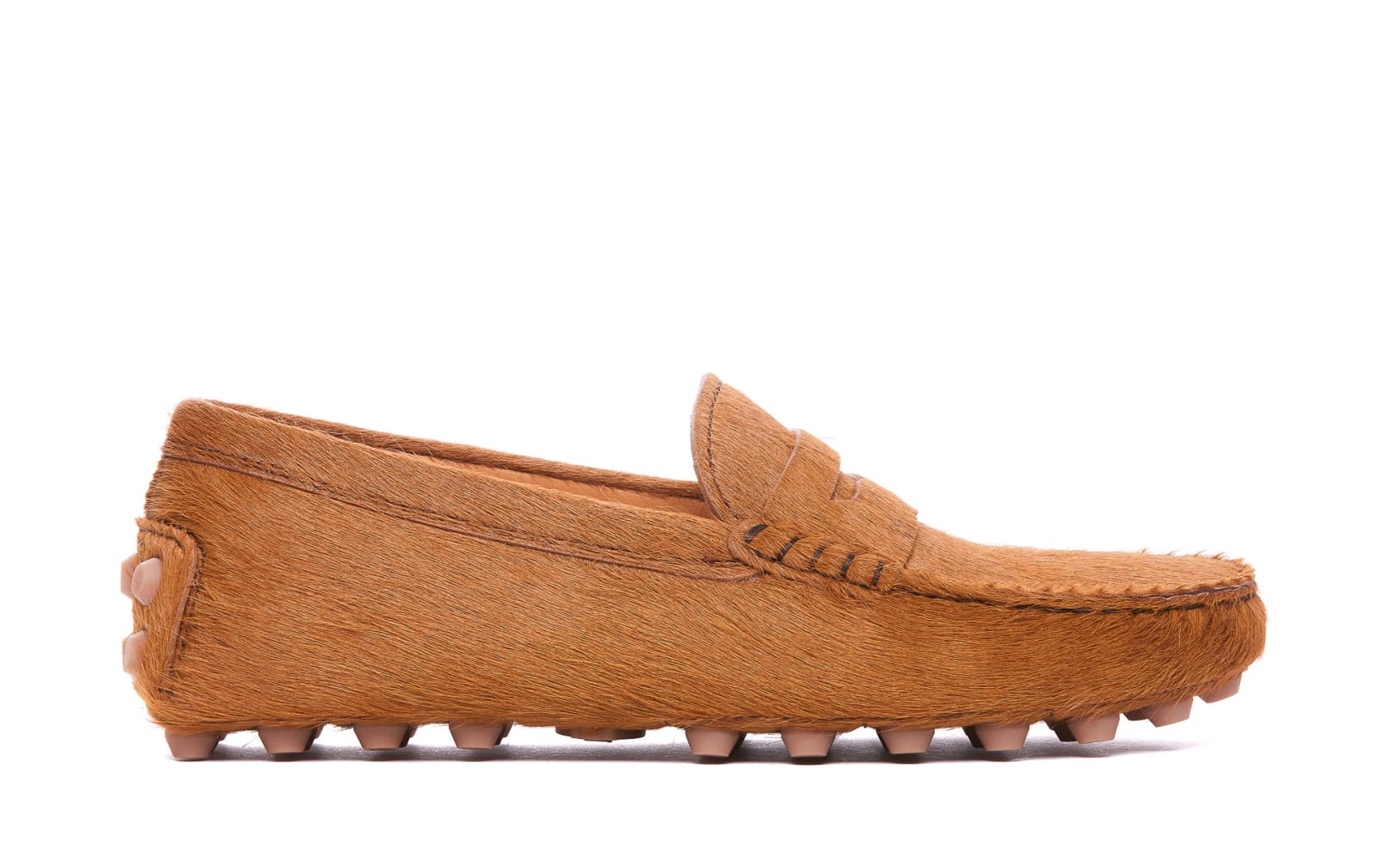 Shop Tod's Bubble Gommini Loafers In Beige