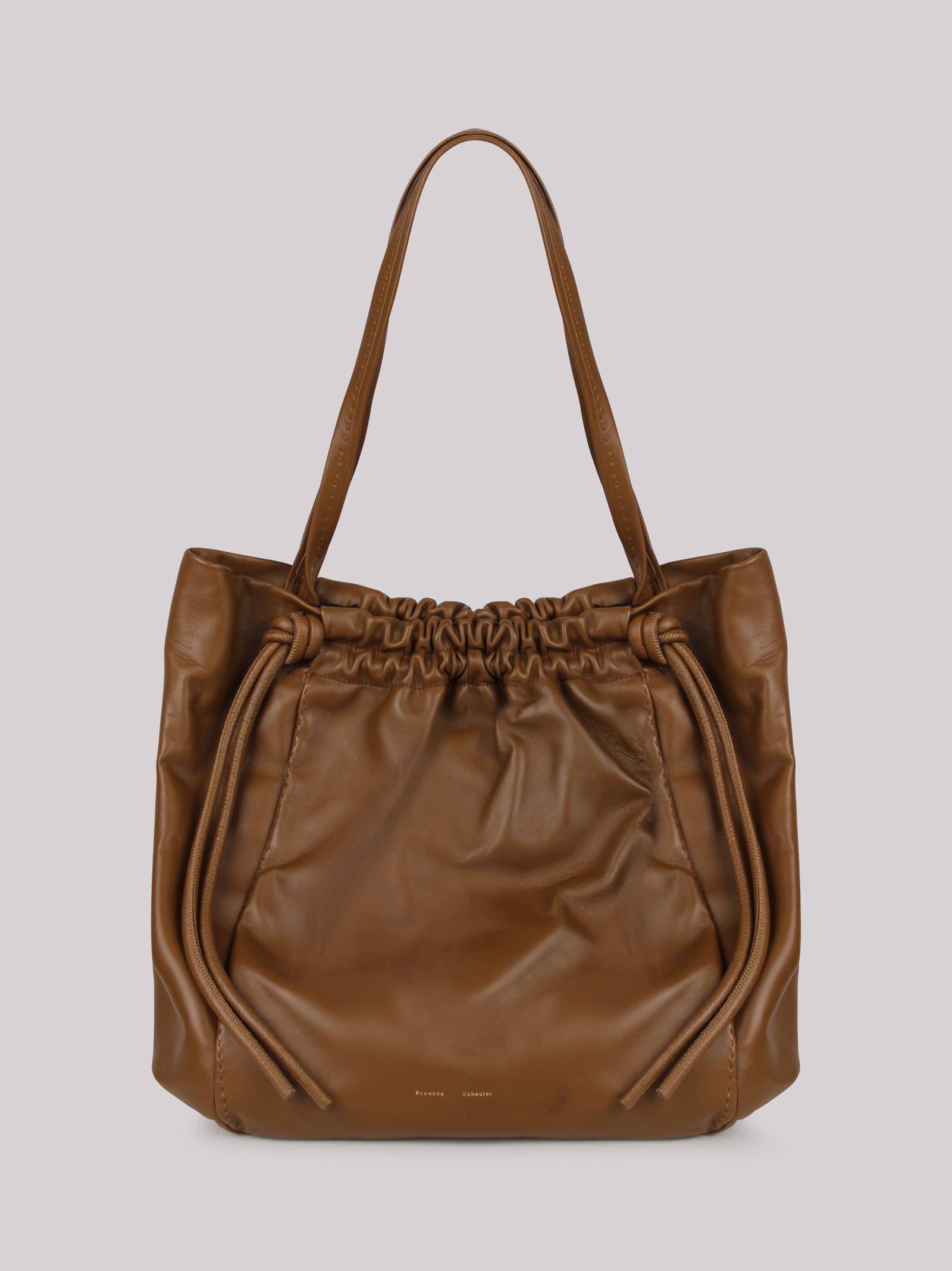 Leather Drawstring Tote