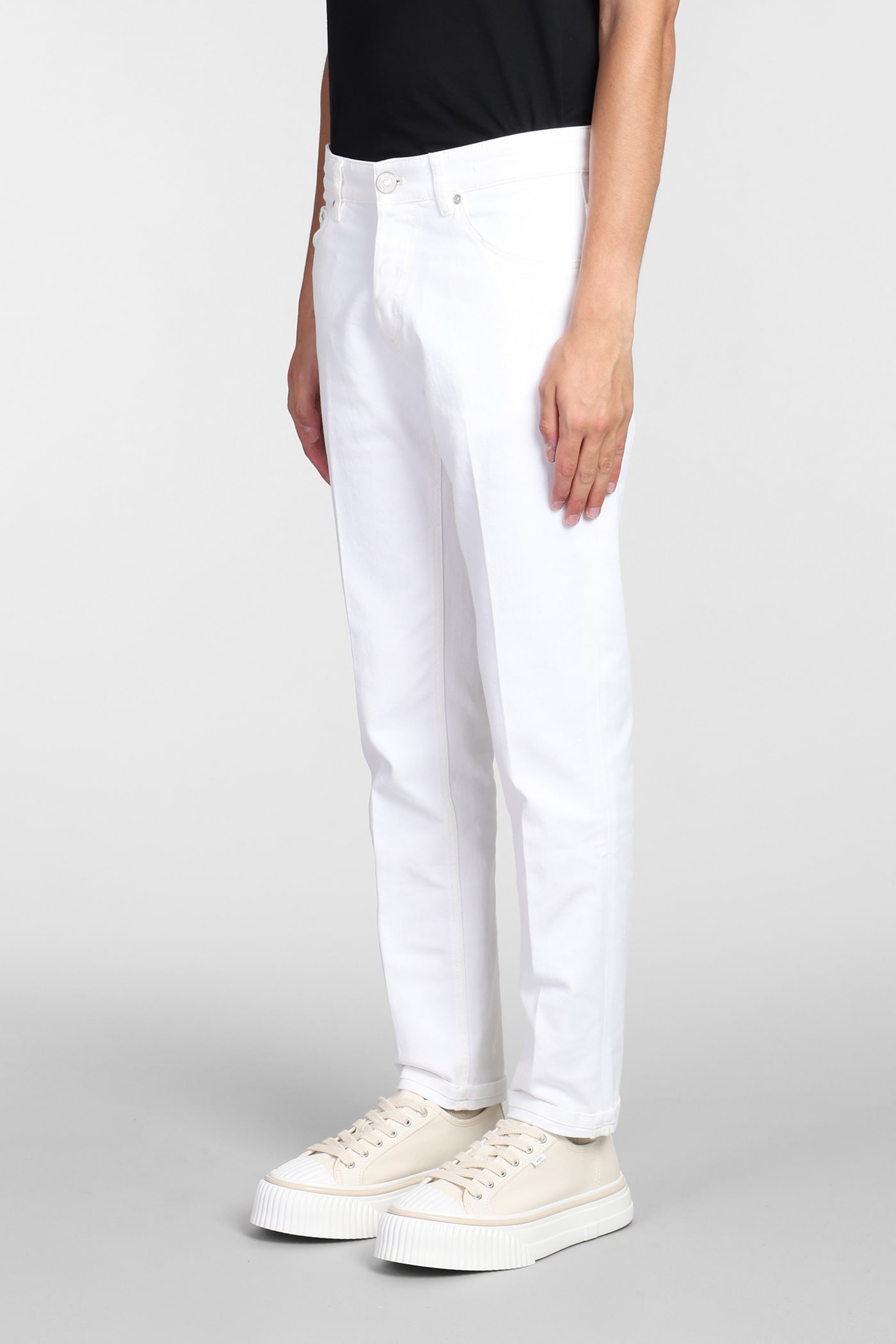 Shop Pt01 Jeans In White Cotton