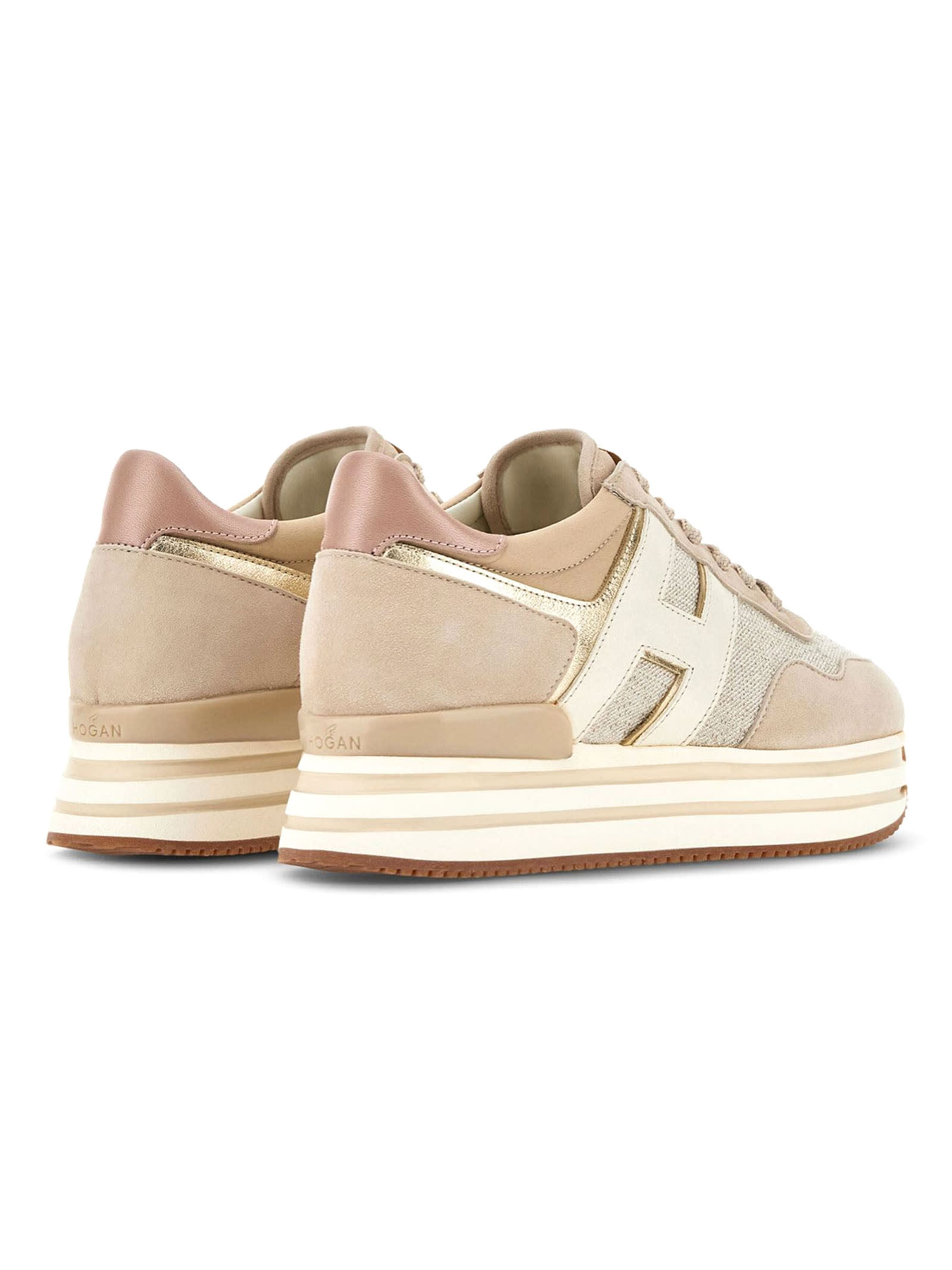 Shop Hogan Sneakers Beige