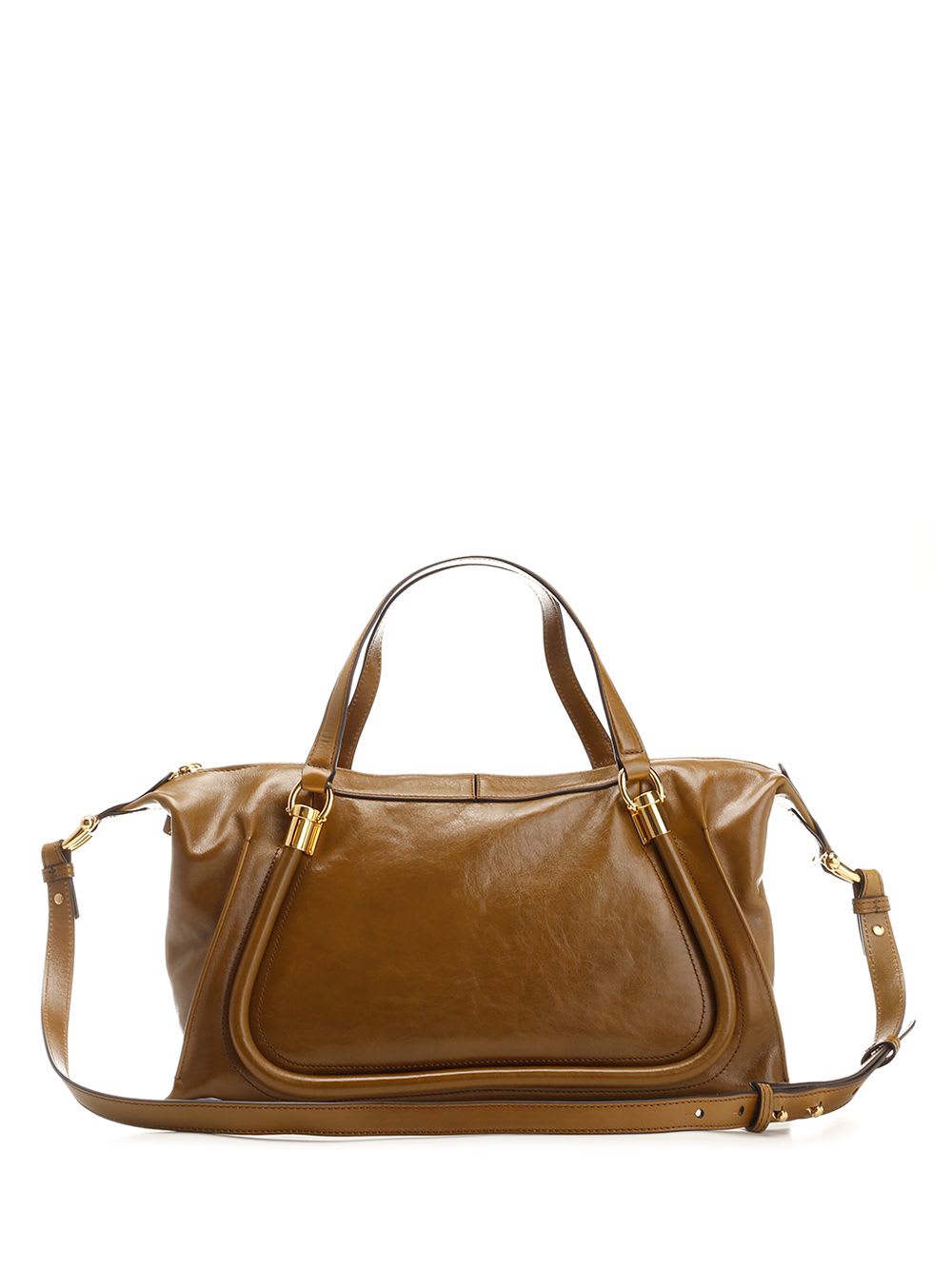 Shop Chloé Paraty Shoulder Bag In Brown