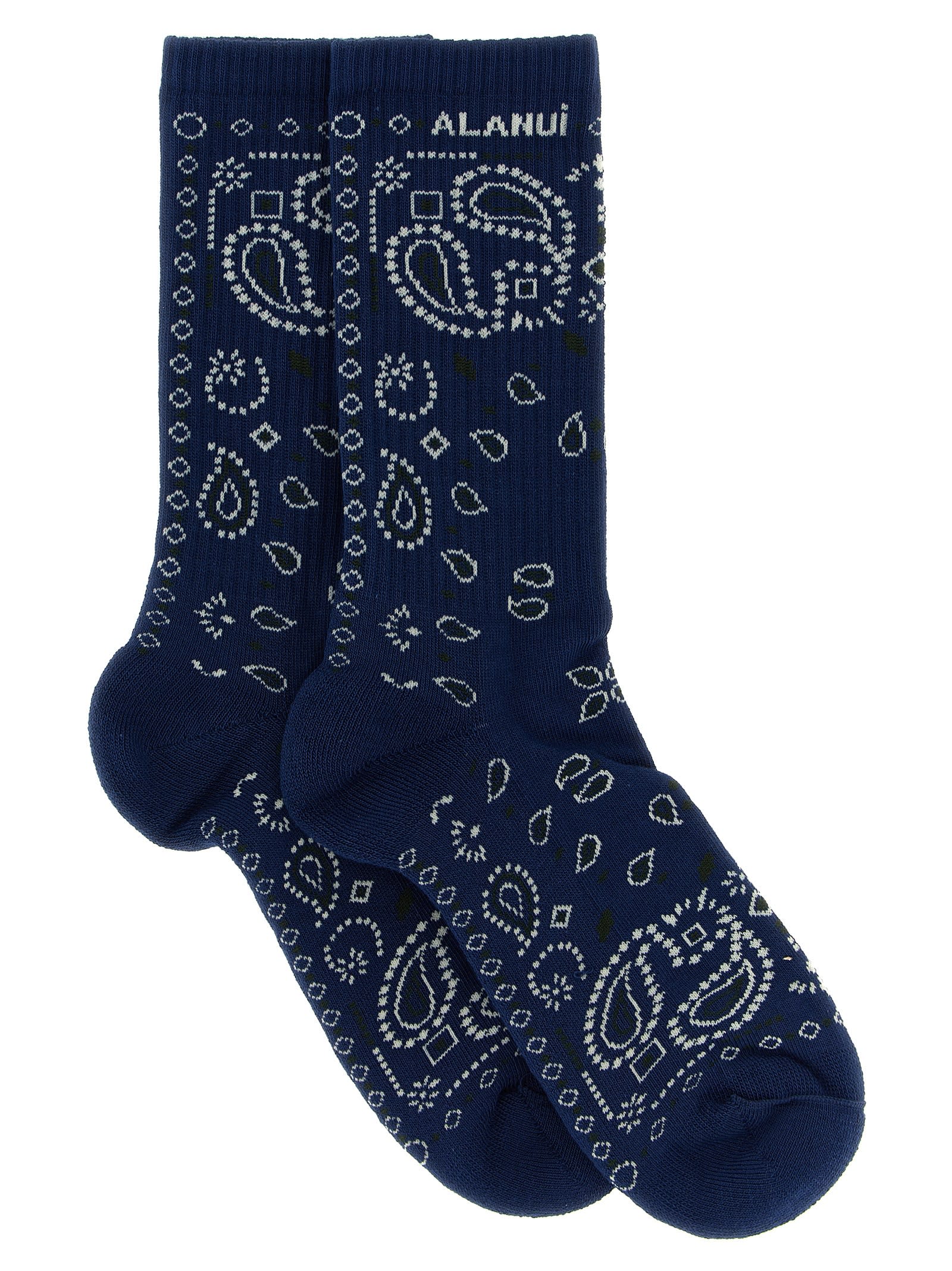 Alanui Bandana Socks In Blue