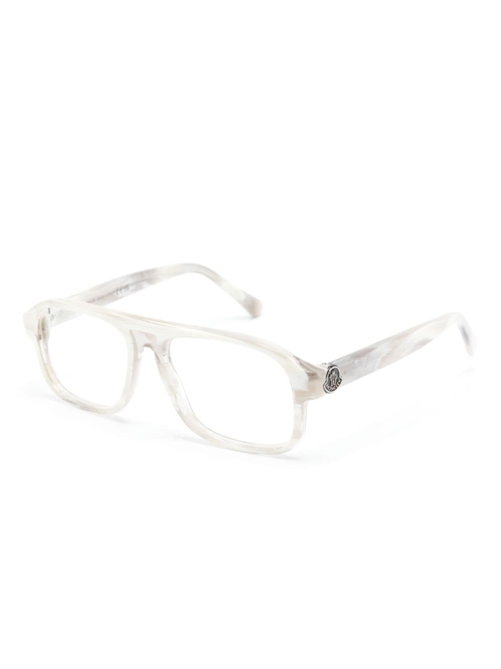 Shop Moncler Ml5198 001 Square Glasses In 060