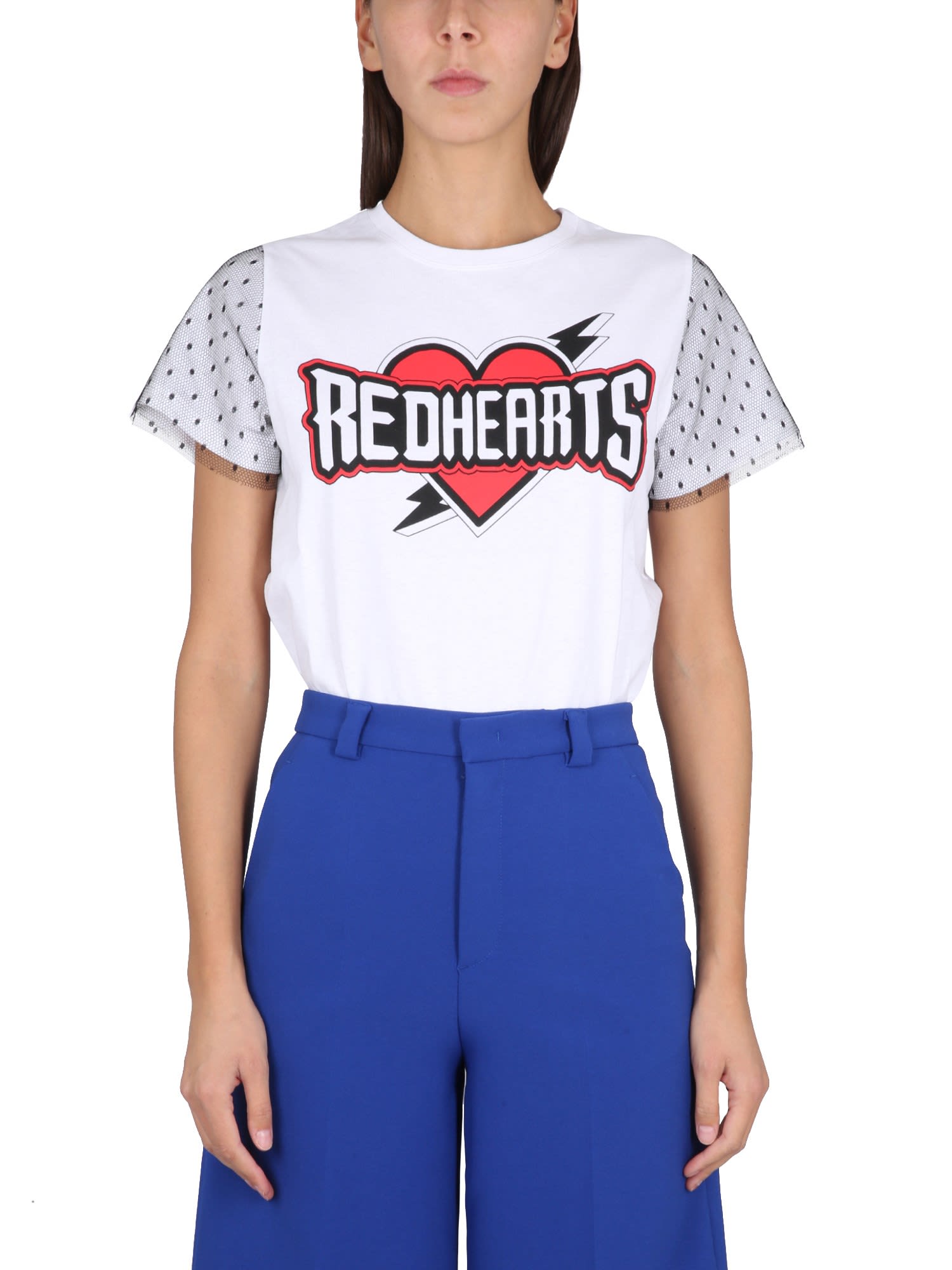 RED VALENTINO RED HEARTS T-SHIRT