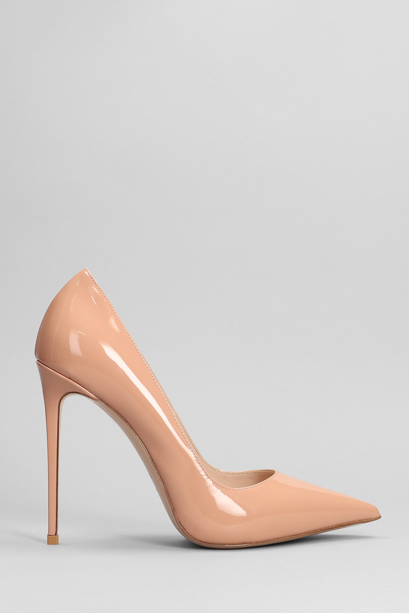 LE SILLA EVA 120 PUMPS IN POWDER PATENT LEATHER