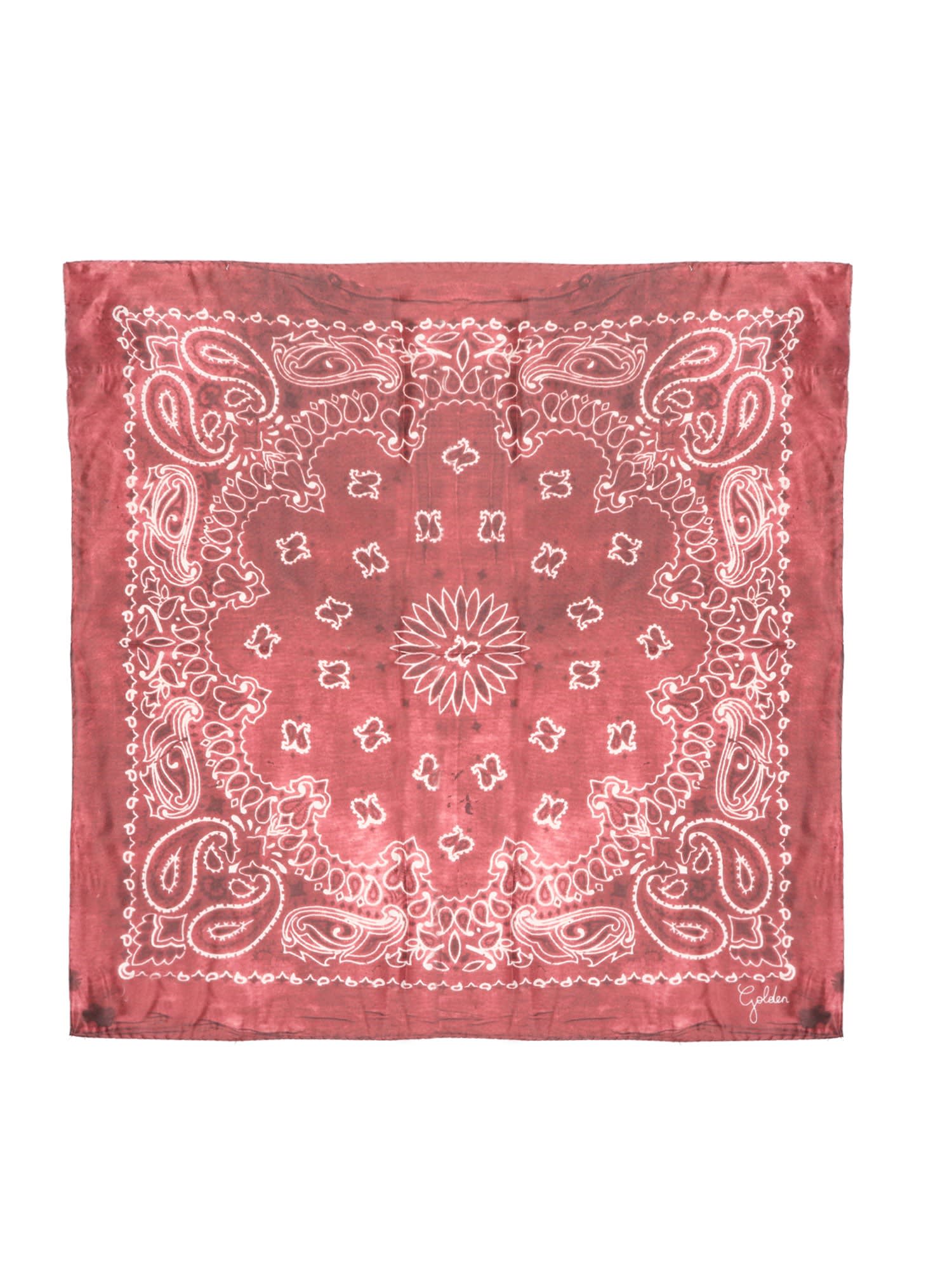 Golden Goose Scarf With Paisley Pattern
