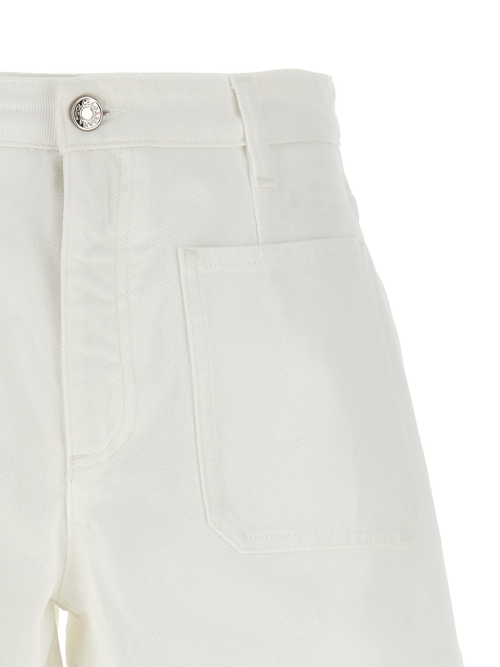 Shop Dolce & Gabbana Denim Shorts In White