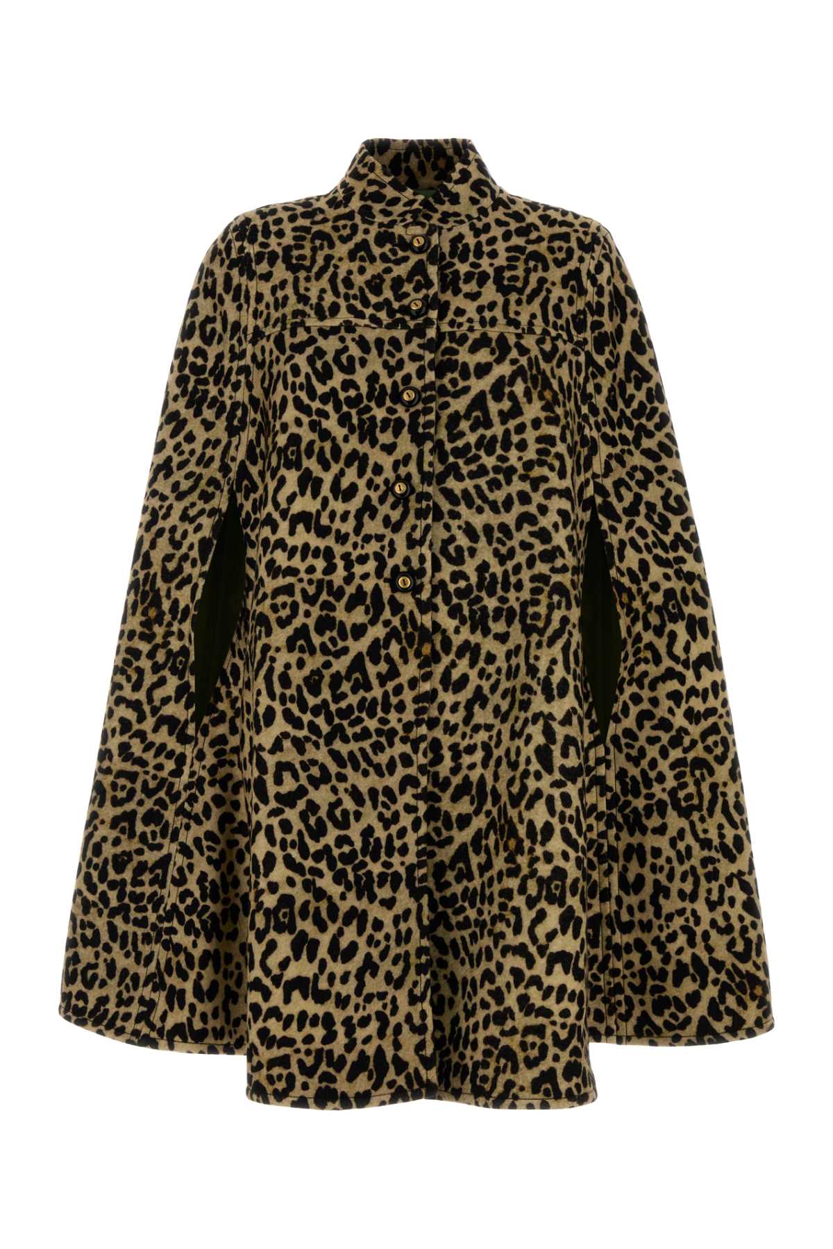Valentino Garavani Cape In Animalier Cloth In Multi
