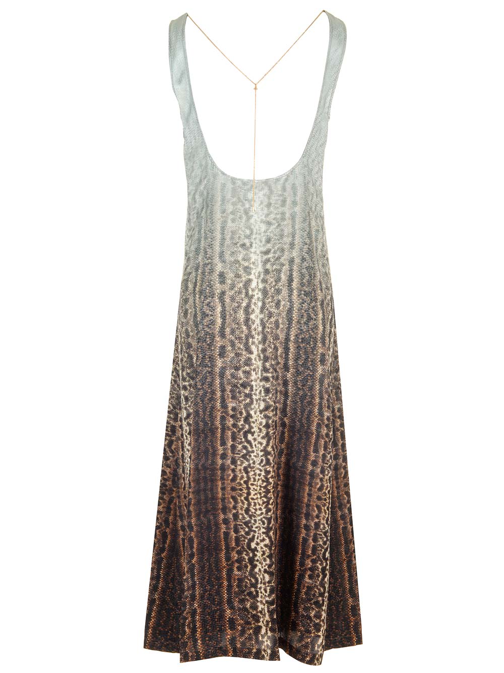 Shop Fendi Animalier Silk Dress