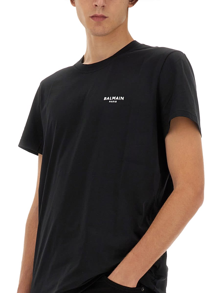 Shop Balmain T-shirt With Logo In Black