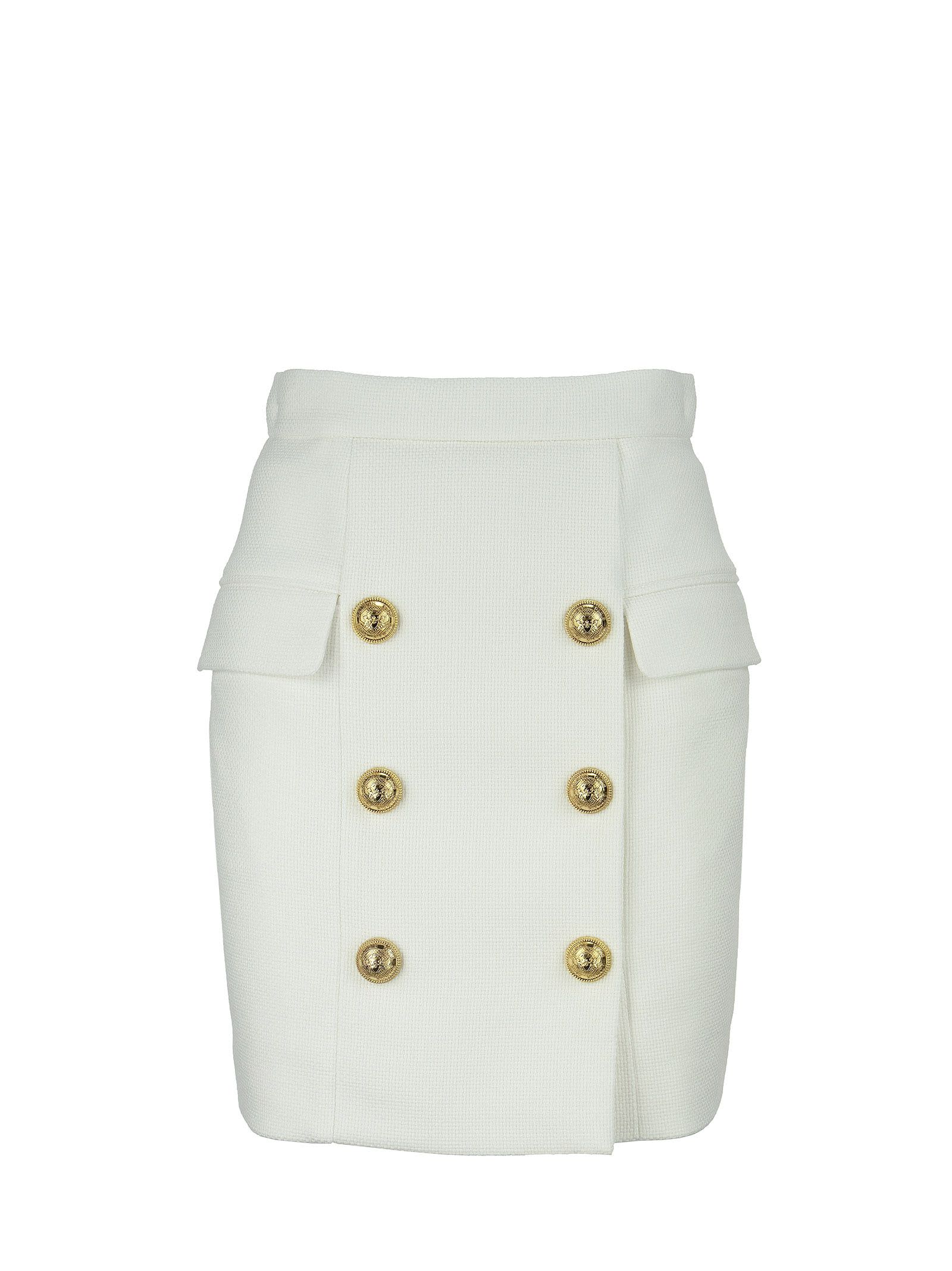 Balmain Short Skirt With Double Button