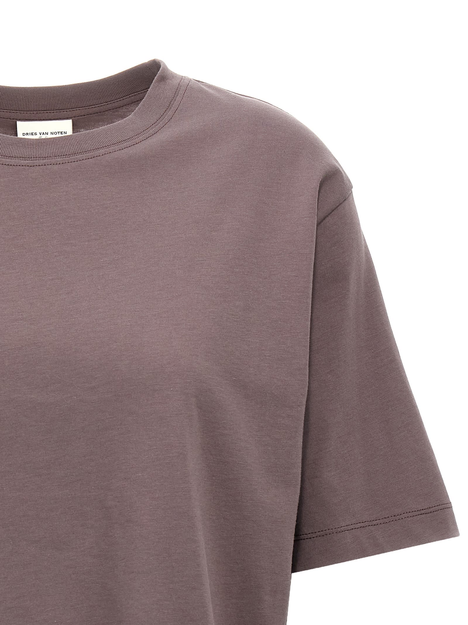 Shop Dries Van Noten Heydu T-shirt In Purple