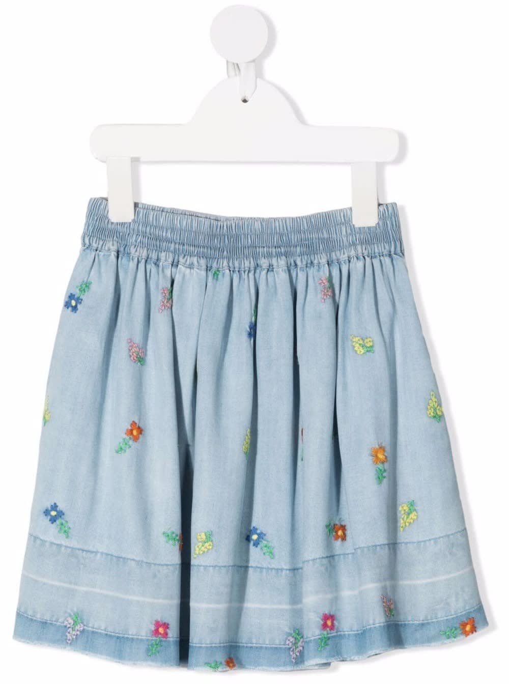 Stella McCartney Kids Lyocell Embroidered Skirt
