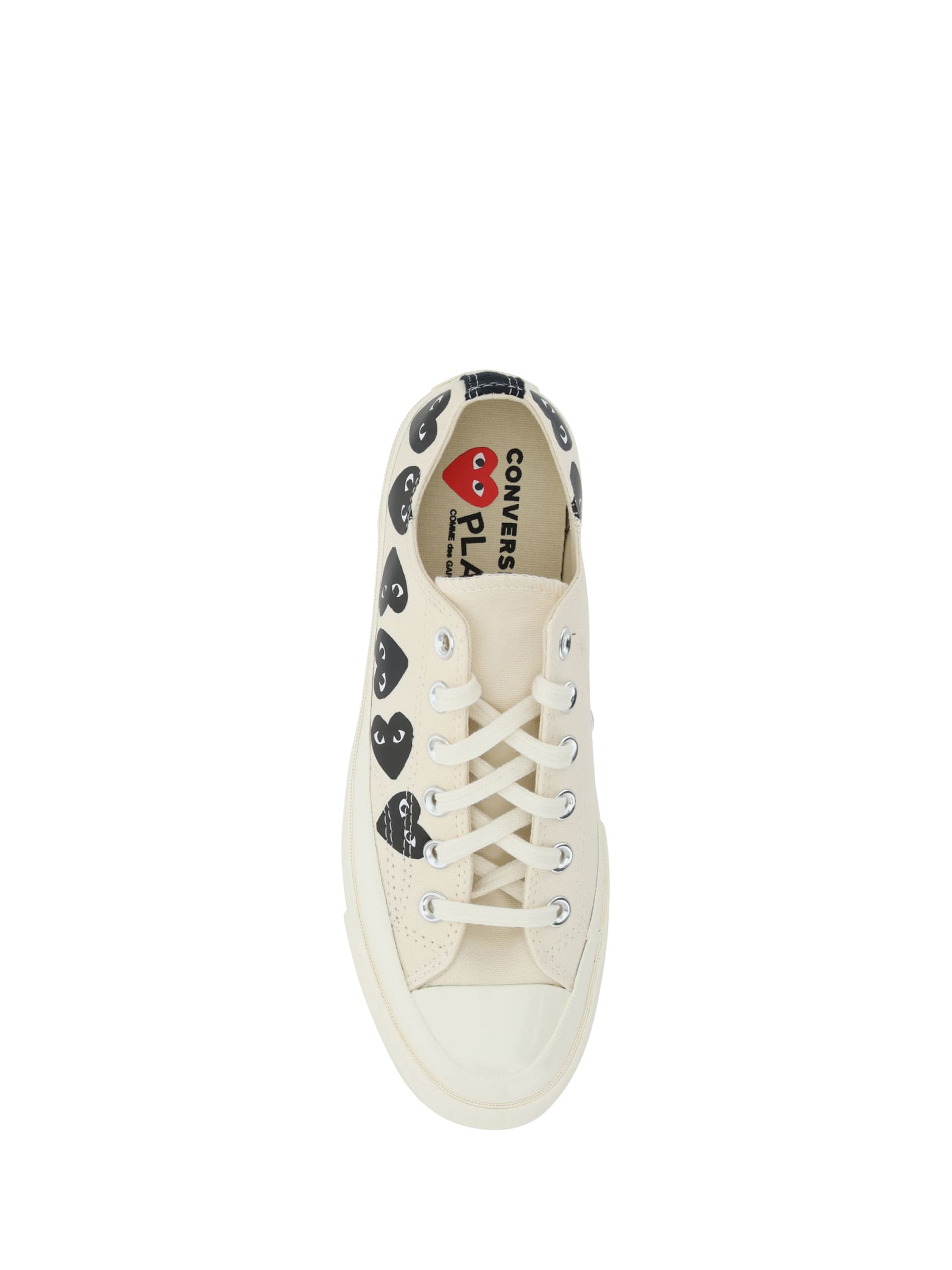 Shop Comme Des Garçons Play Multi Heart Sneakers In White
