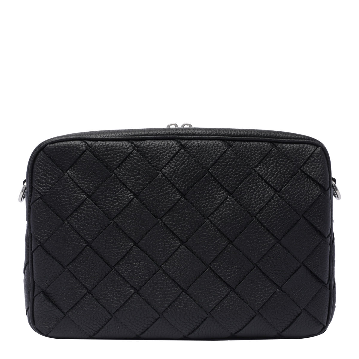 Shop Bottega Veneta Medium Intrecciato Camera Bag In Black