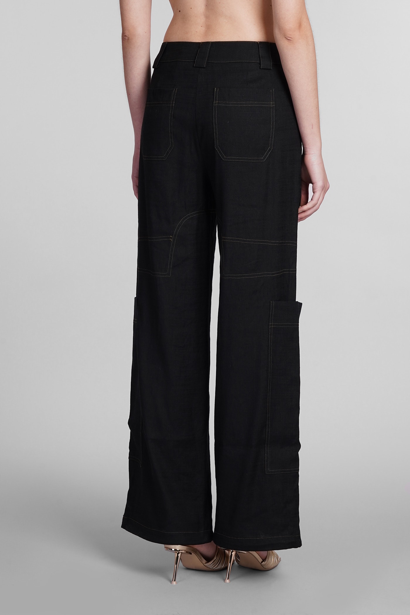 Shop Cult Gaia Wynn Pants In Black Linen