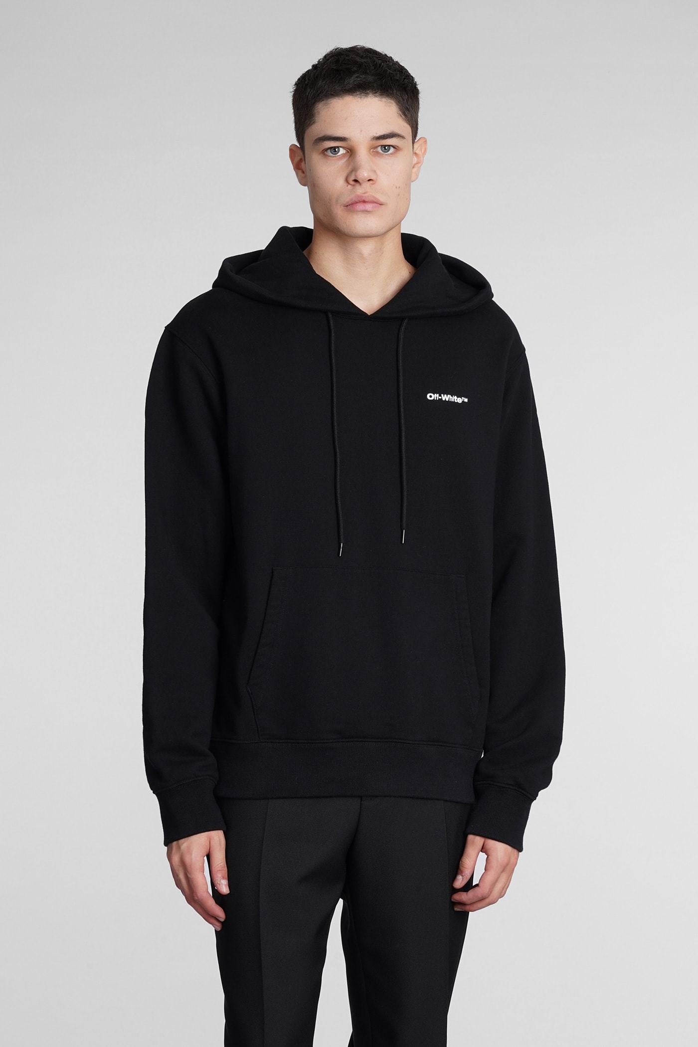 OFF-WHITE SWEATSHIRT IN BLACK COTTON