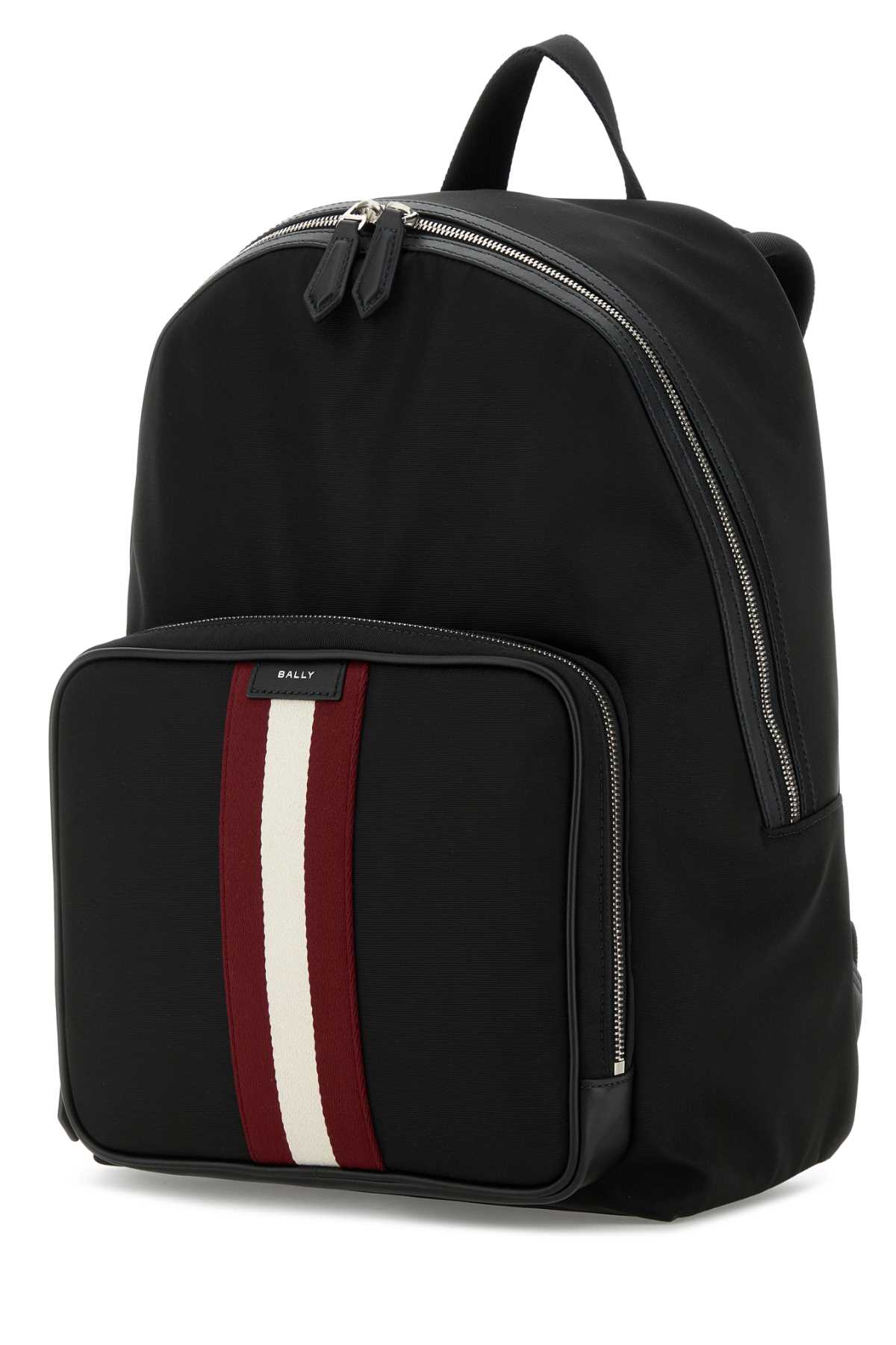 Bally Black Canvas Backpack In Black