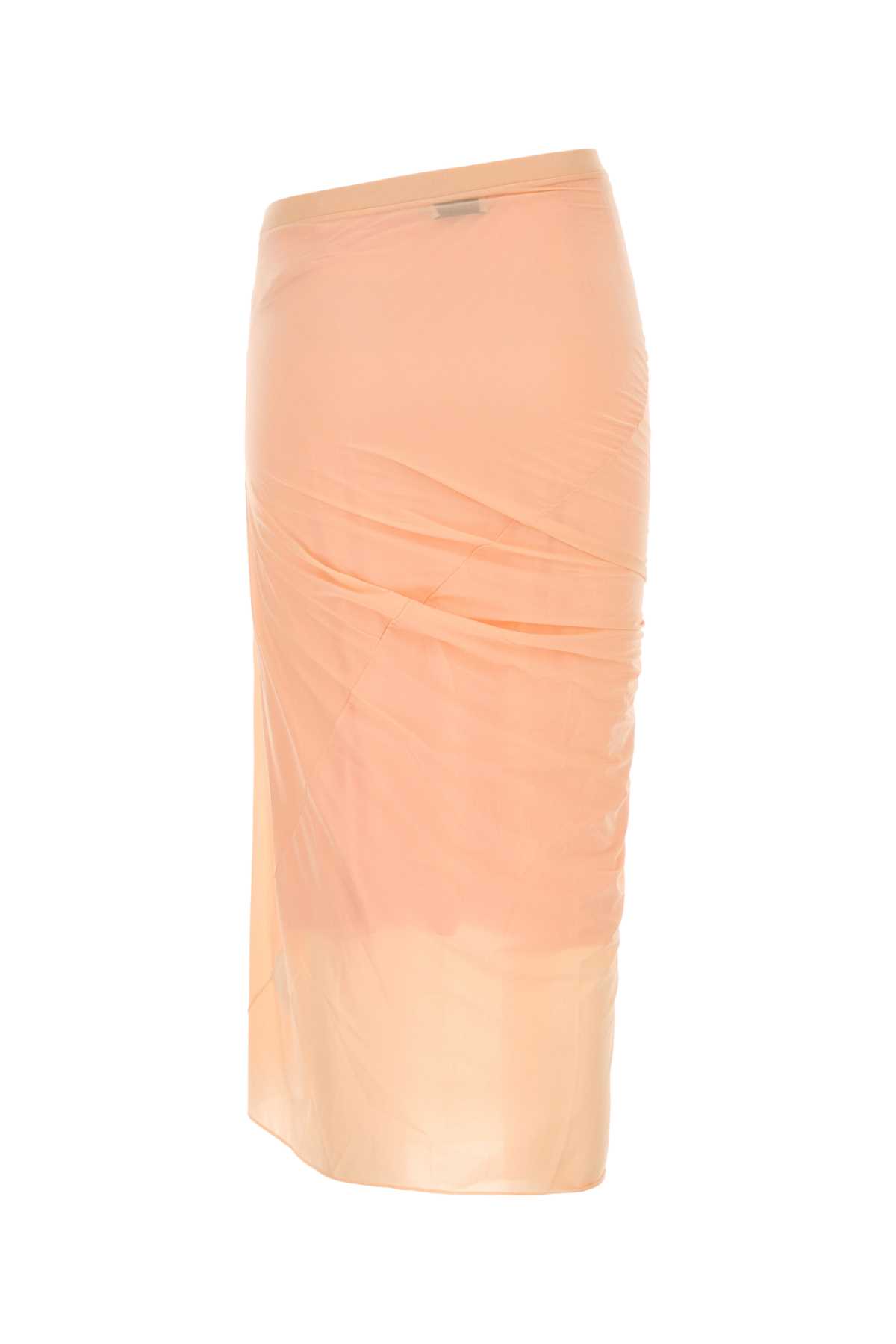 DRIES VAN NOTEN PINK STRETCH NYLON SKIRT 