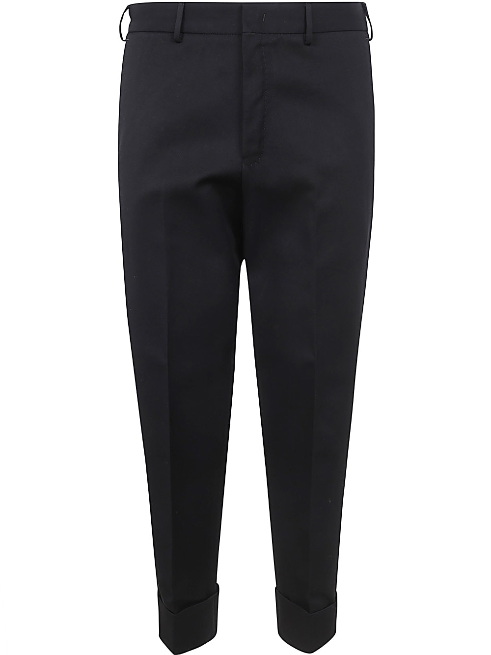 Shop Pt Torino Man Carrto Trousers In Black