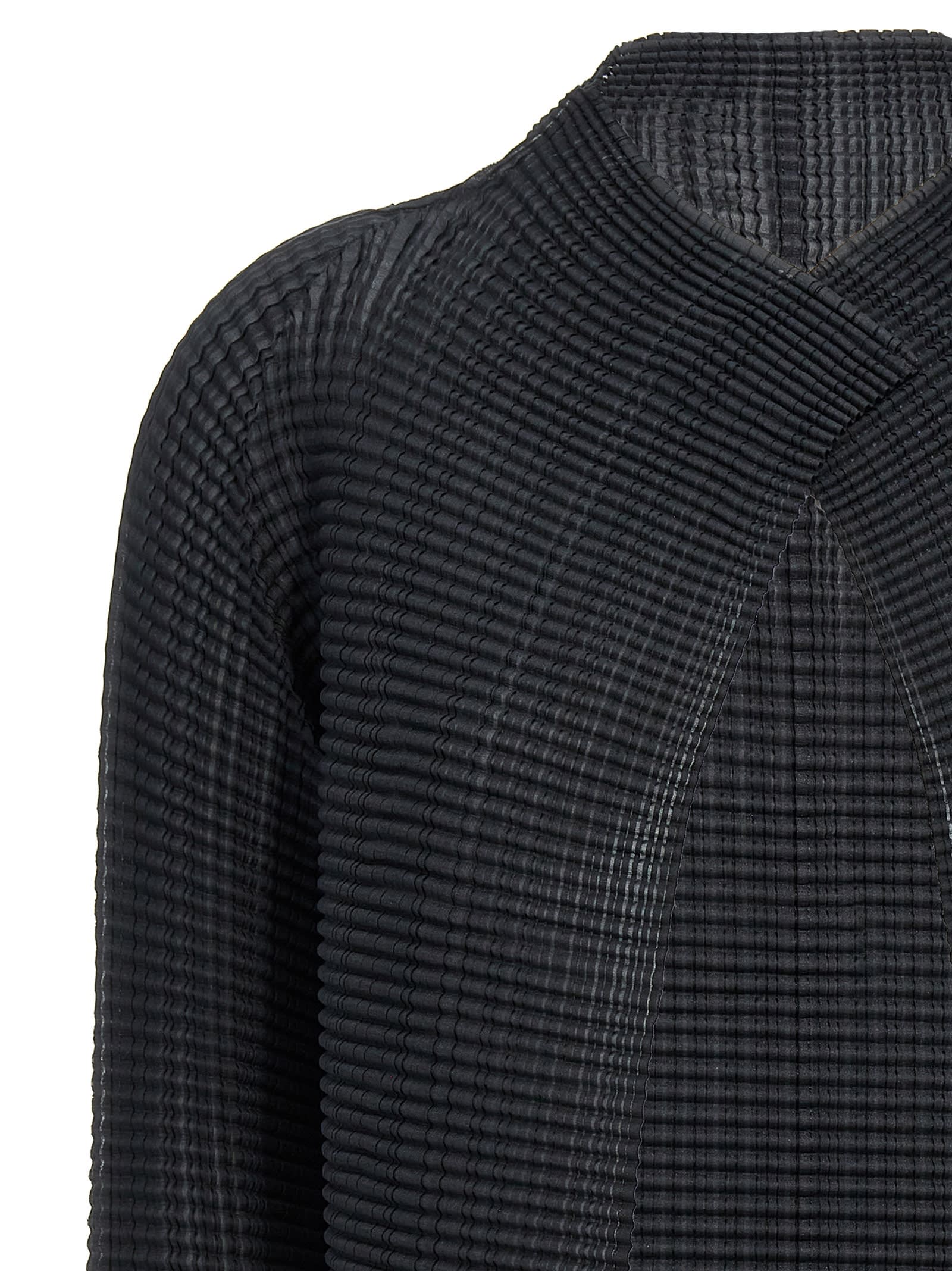 Shop Issey Miyake Wooly Pleats Cardigan