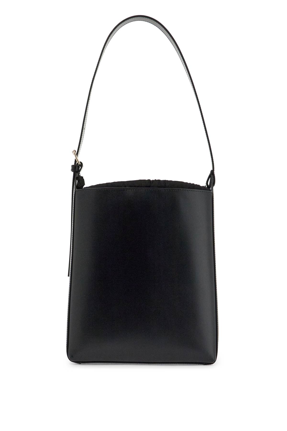 A. P.C. Minimalist Black Leather Crossbody Bag With Adjustable Strap