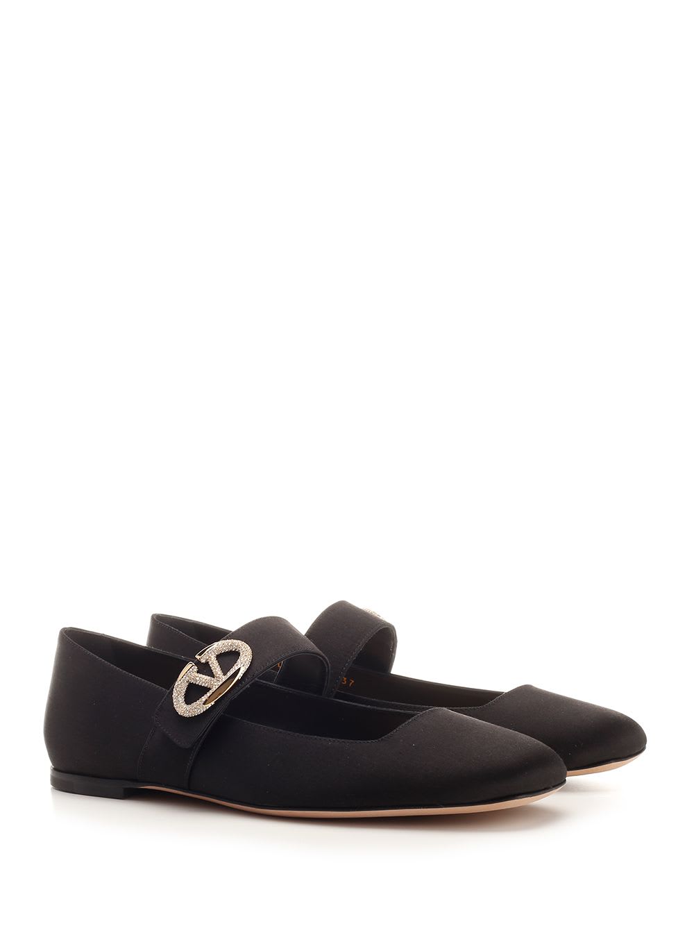 Shop Valentino Mary-jane Ballerina In Black