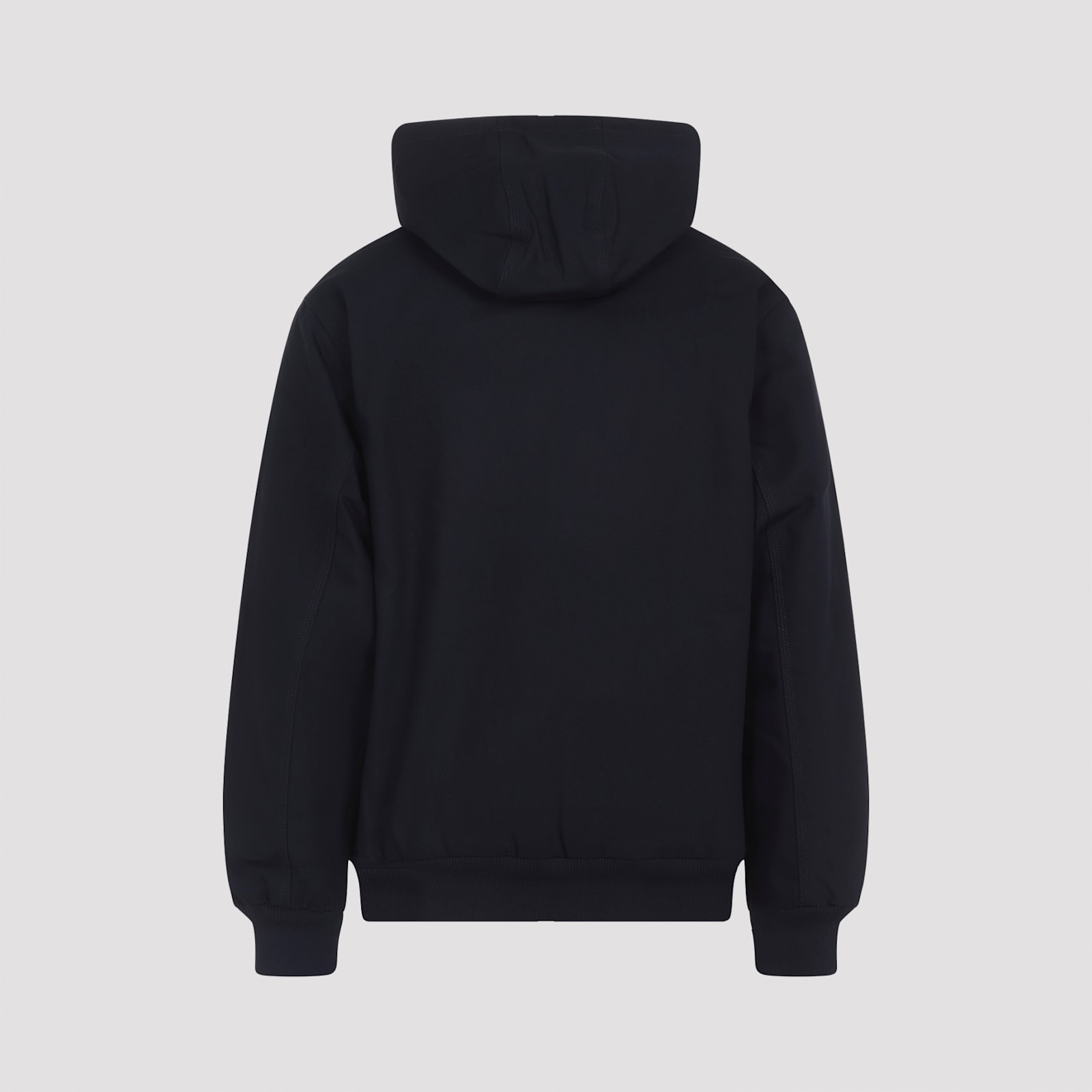 Carhartt Hooded Jacket With Pockets And Ribbed Finish In Blue