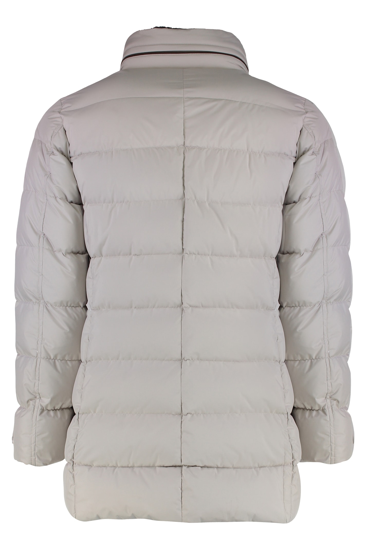 Moorer Zarbo Zip And Button Fastening Down Jacket In Gray