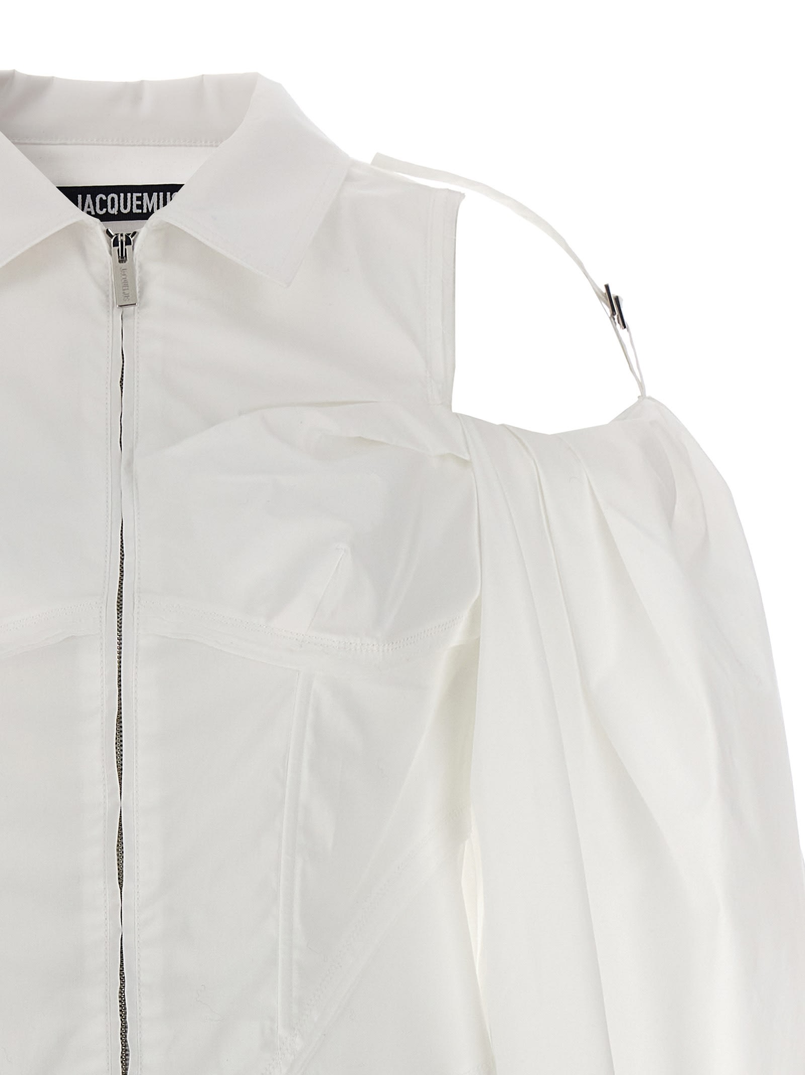 Shop Jacquemus La Robe Galliga Dress In White
