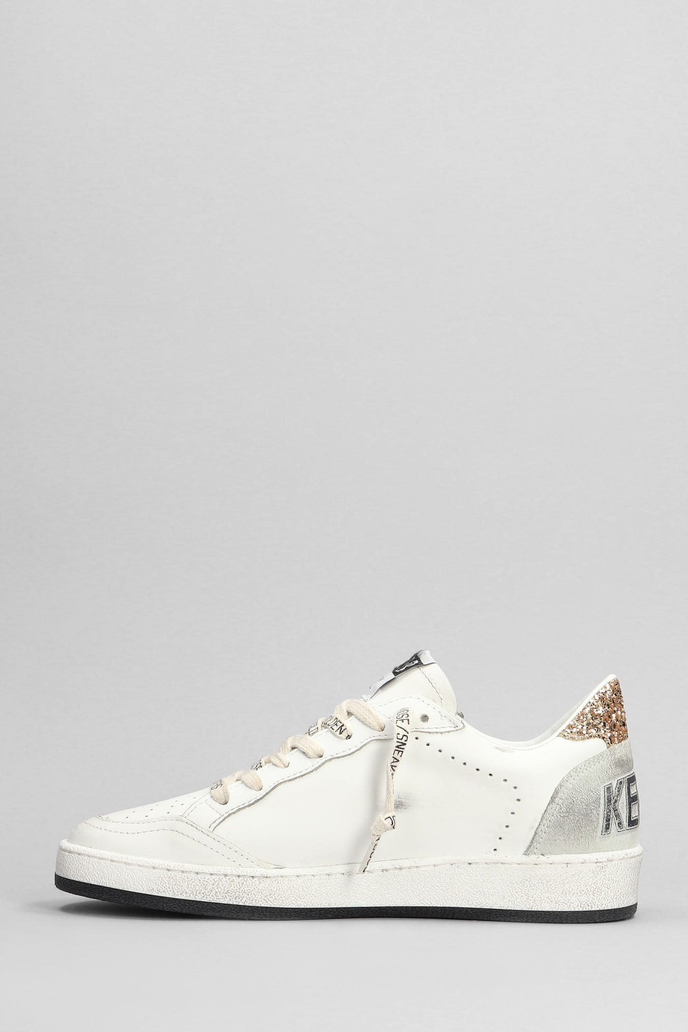 Shop Golden Goose Ball Star Sneakers In White Leather