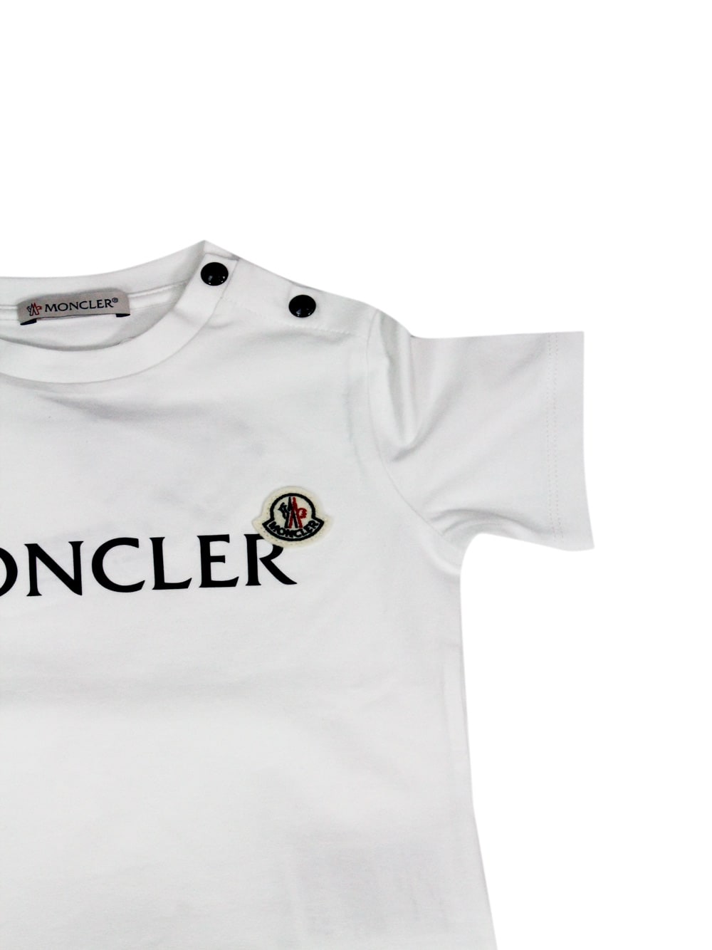 Shop Moncler Complete With Short-sleeved Crew-neck T-shirt And Shorts With Elasticated Waist And Side Pockets. Lo In White - Blu
