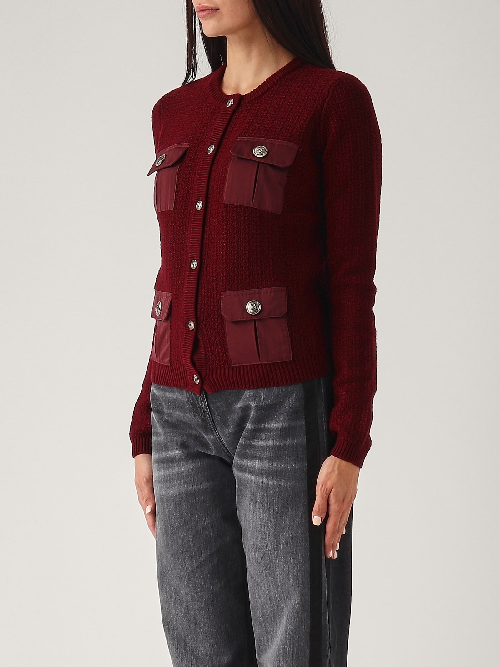 Shop Elisabetta Franchi Wool Sweater In Vino